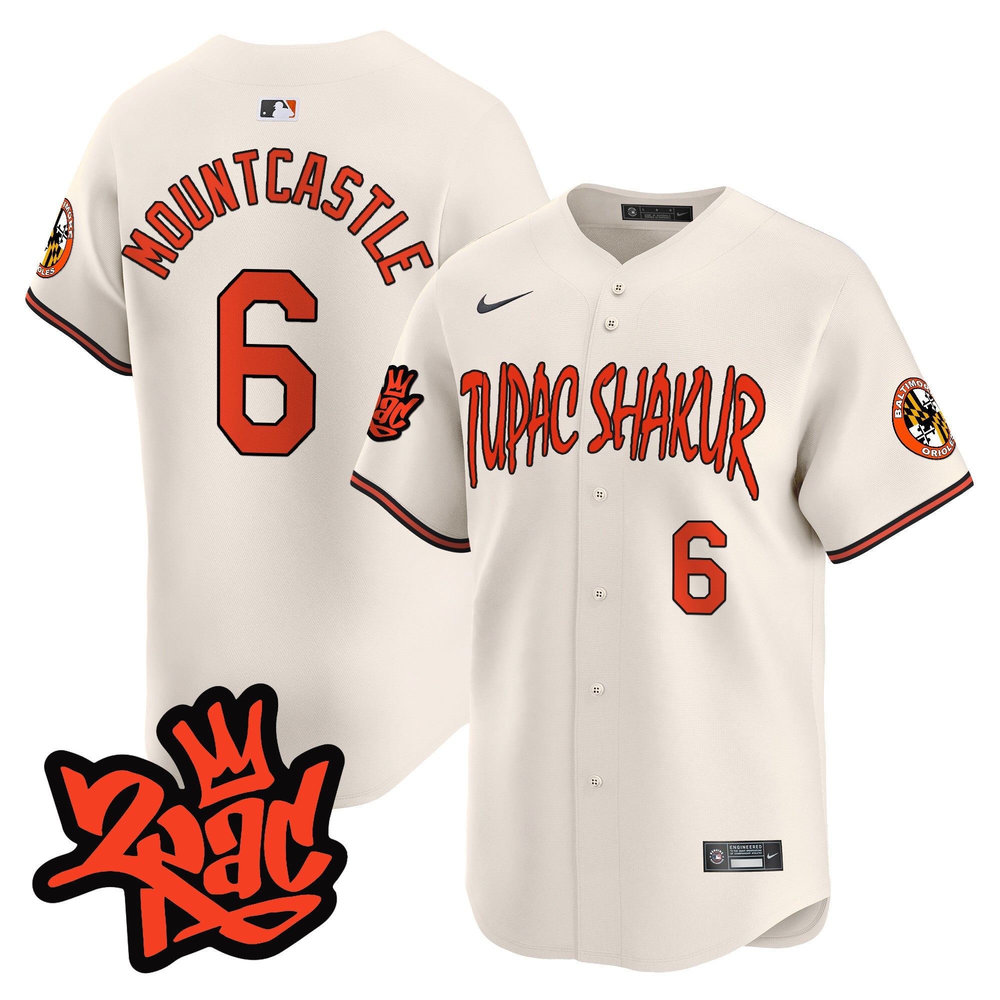 Men’s Baltimore Tupac Shakur Vapor Premier Limited Jersey