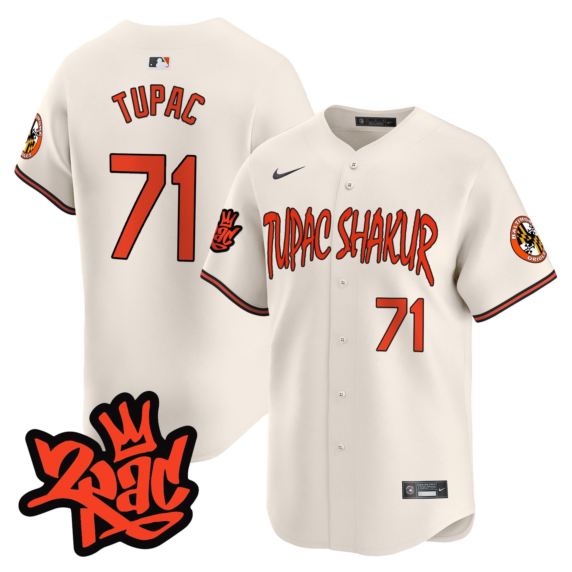 Men’s Baltimore Tupac Shakur Vapor Premier Limited Jersey