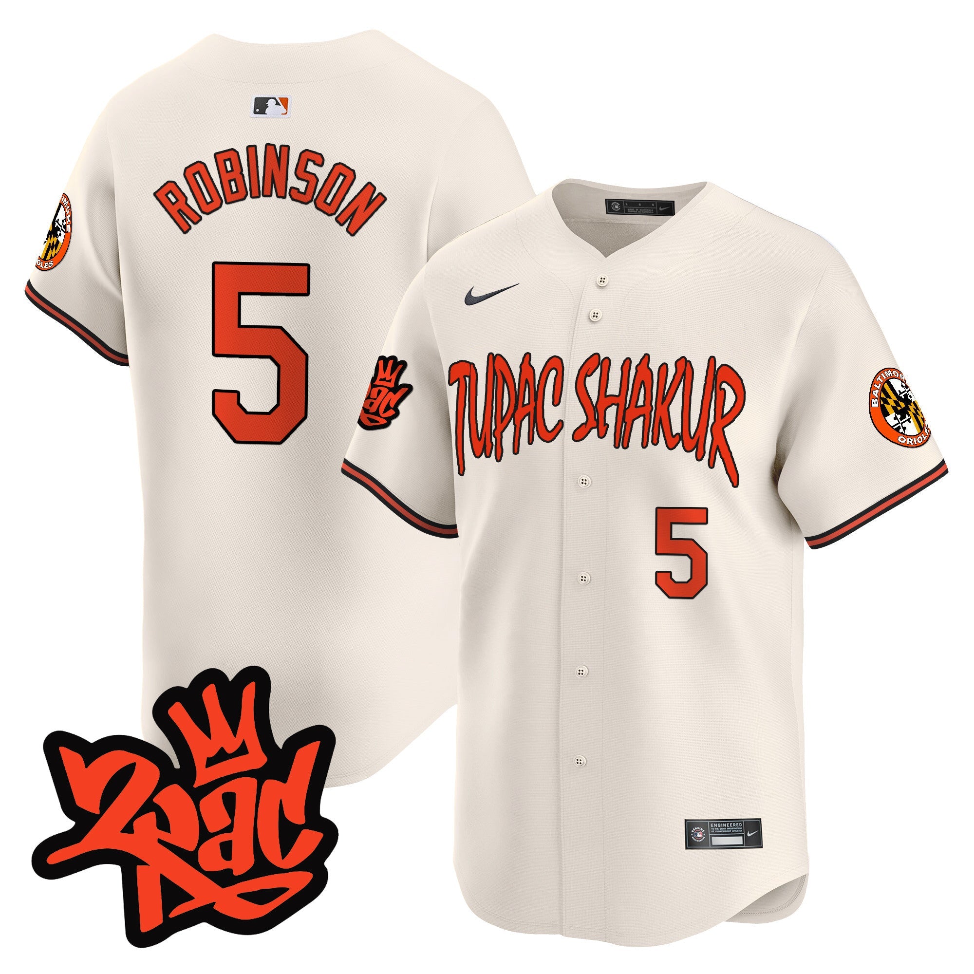 Men’s Baltimore Tupac Shakur Vapor Premier Limited Jersey