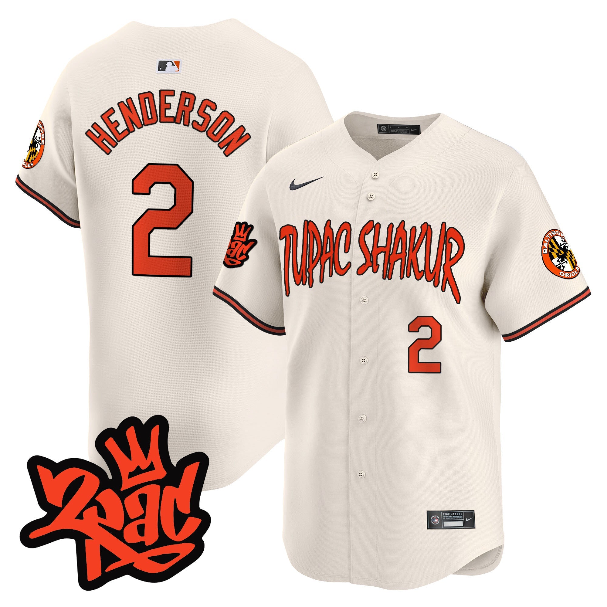 Men’s Baltimore Tupac Shakur Vapor Premier Limited Jersey