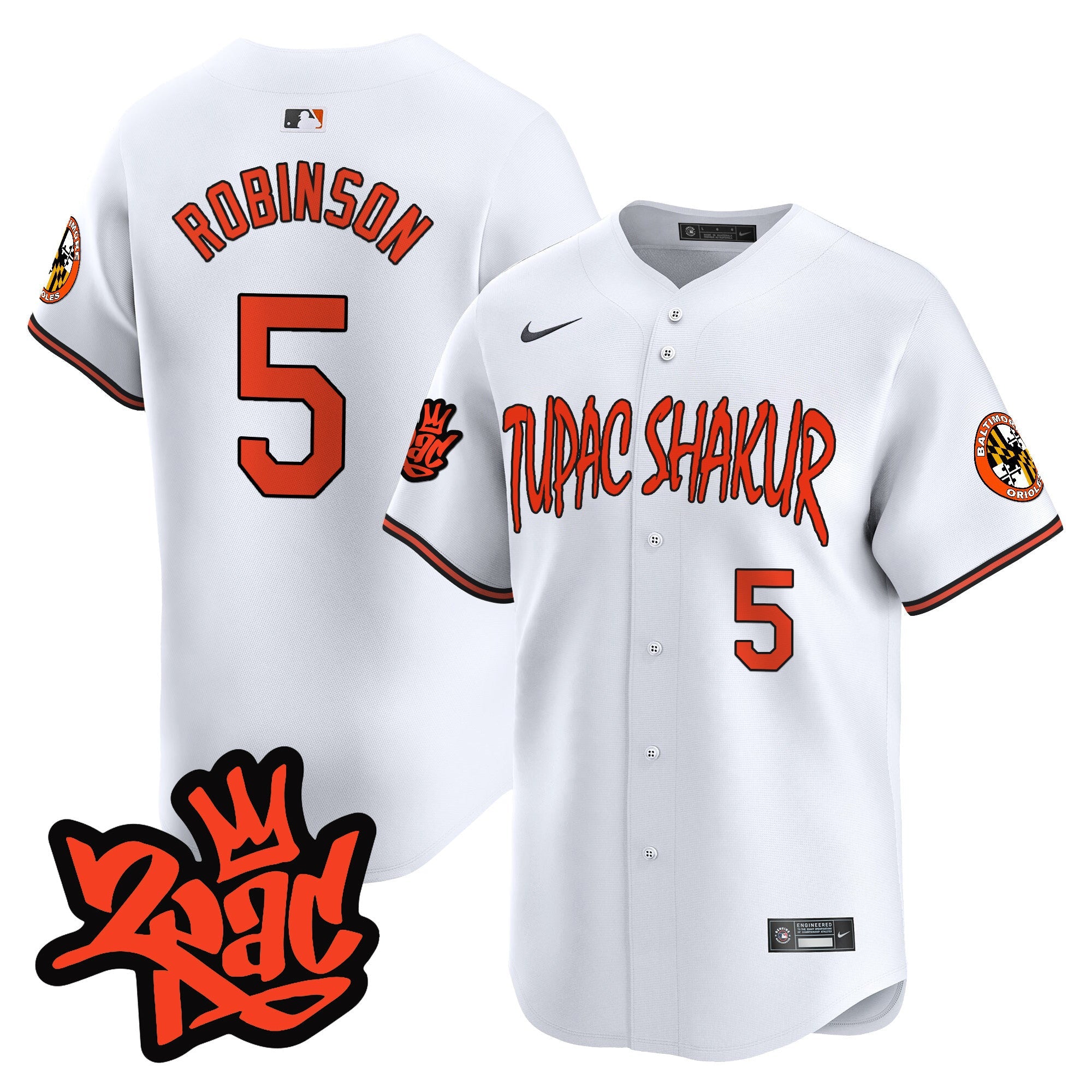 Men’s Baltimore Tupac Shakur Vapor Premier Limited Jersey