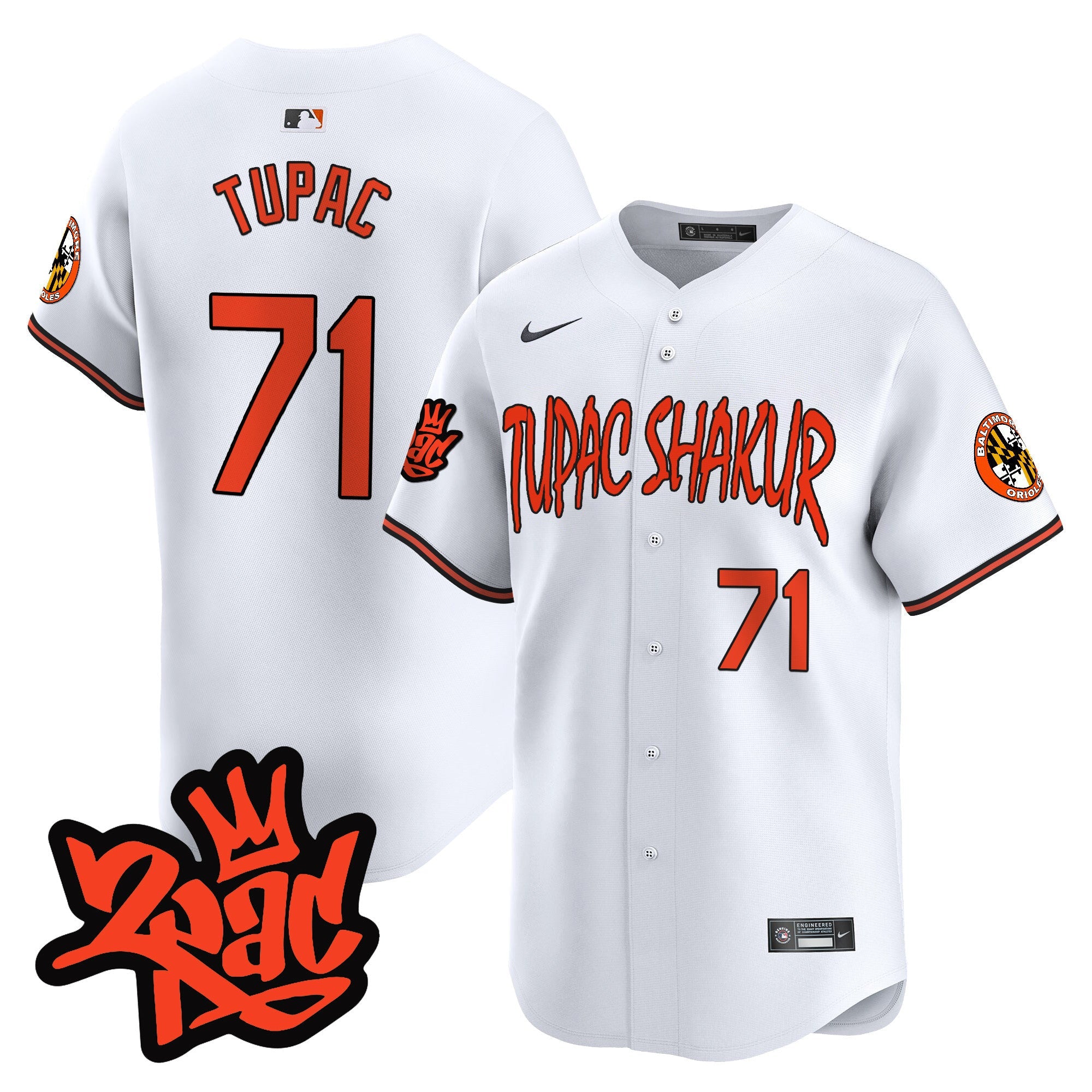 Men’s Baltimore Tupac Shakur Vapor Premier Limited Jersey