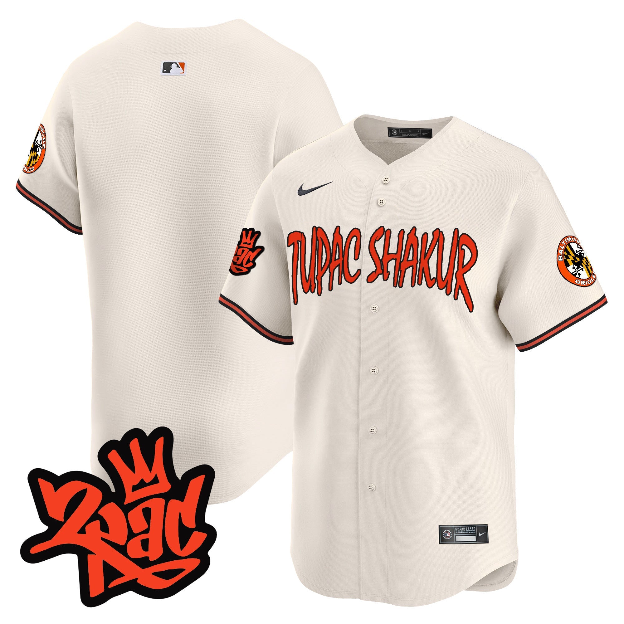 Men’s Baltimore Tupac Shakur Vapor Premier Limited Jersey