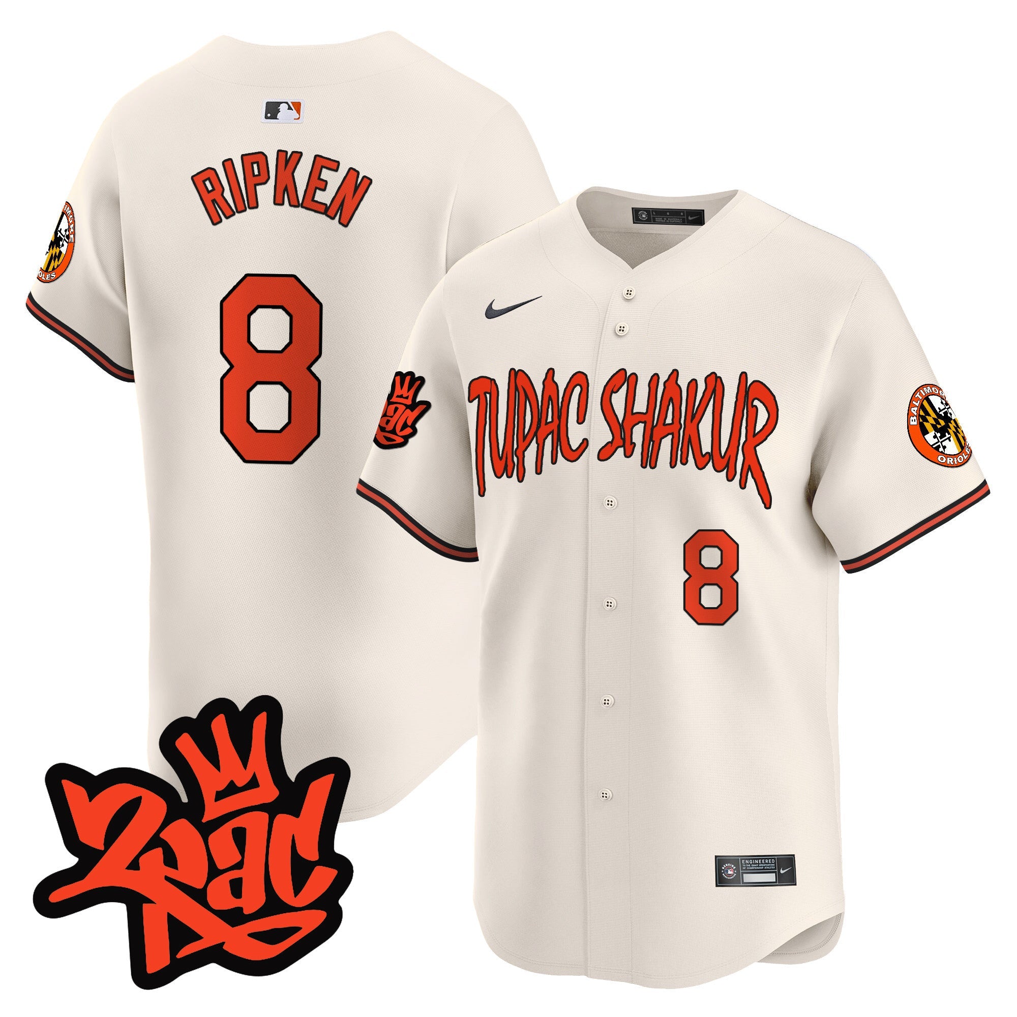Men’s Baltimore Tupac Shakur Vapor Premier Limited Jersey