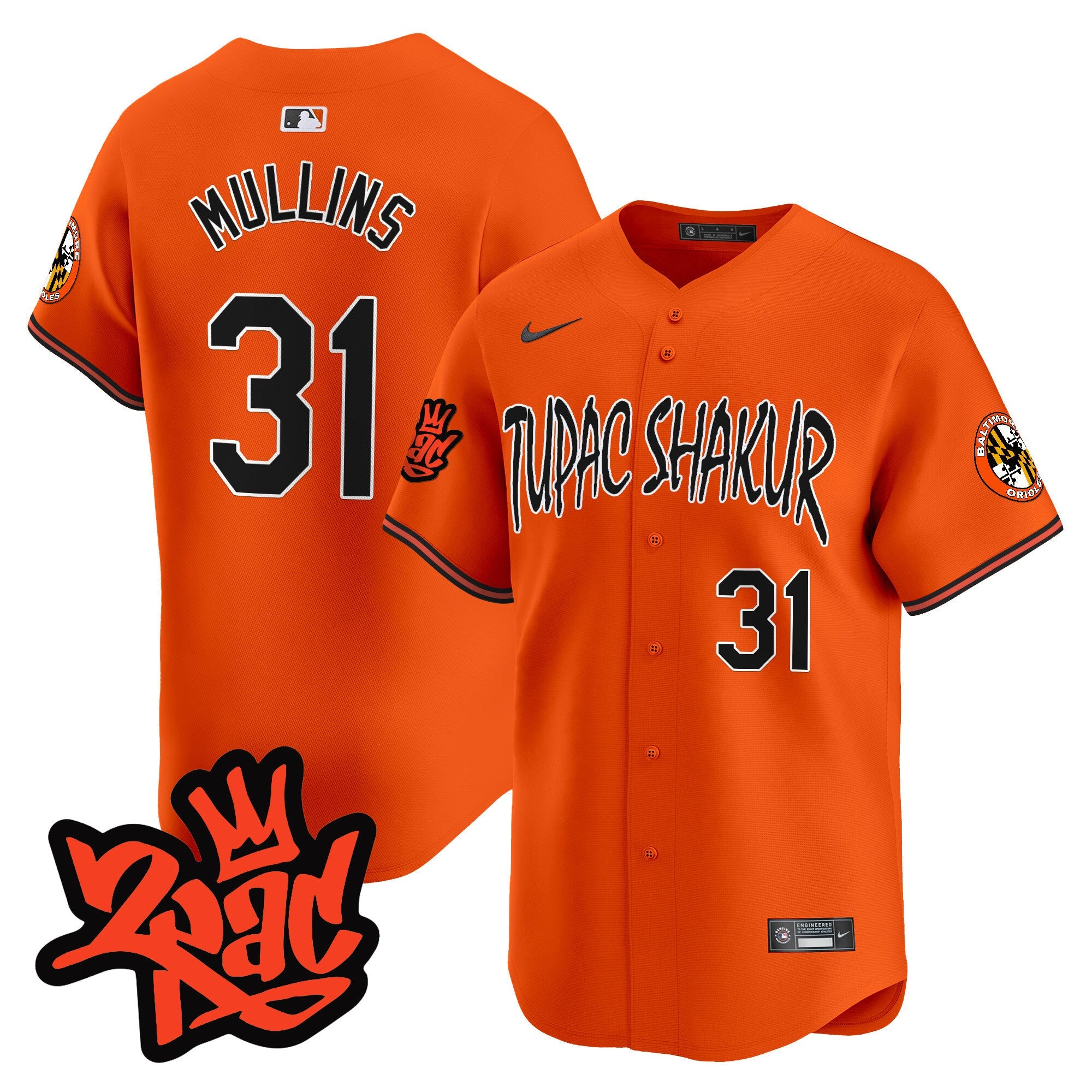 Men’s Baltimore Tupac Shakur Vapor Premier Limited Jersey