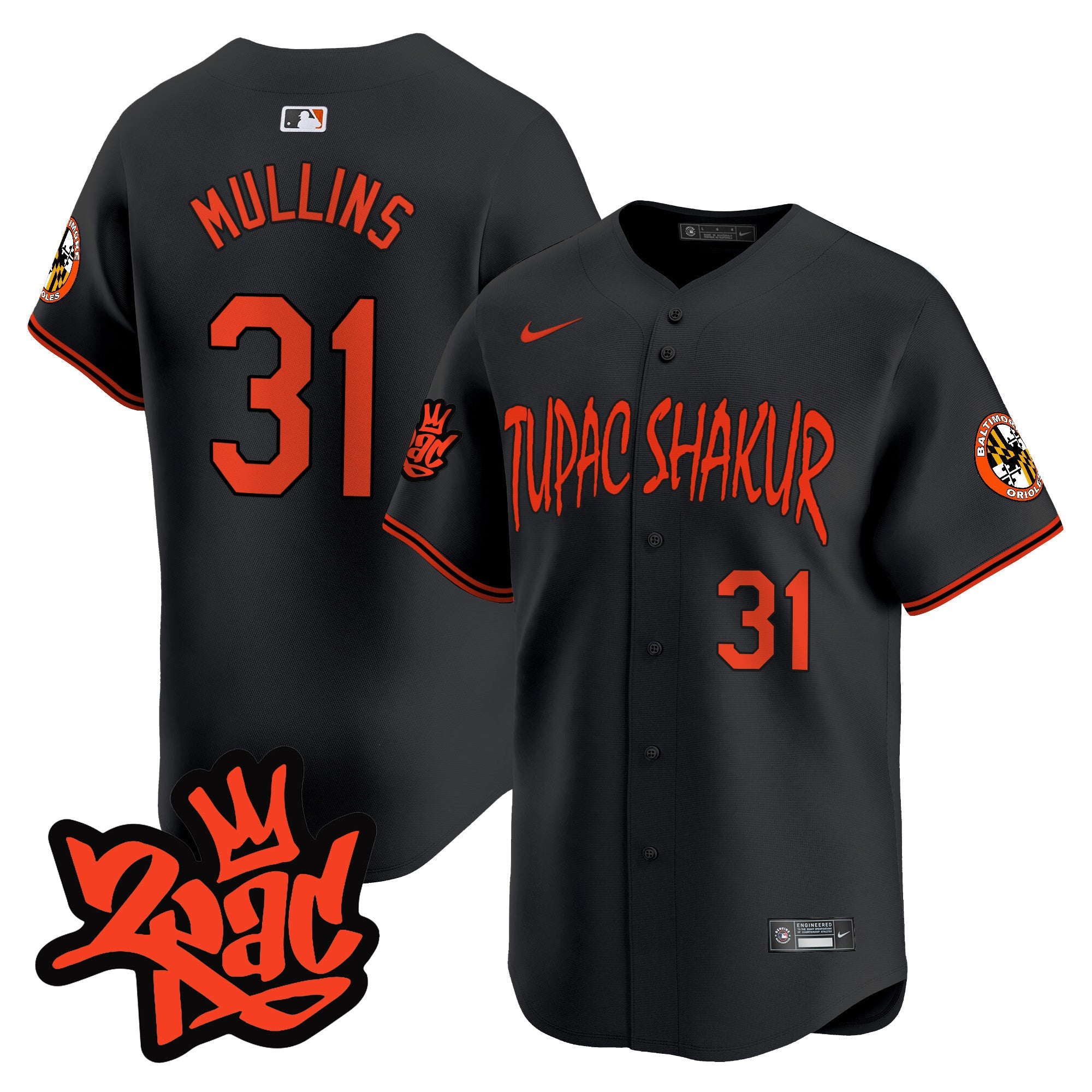 Men’s Baltimore Tupac Shakur Vapor Premier Limited Jersey