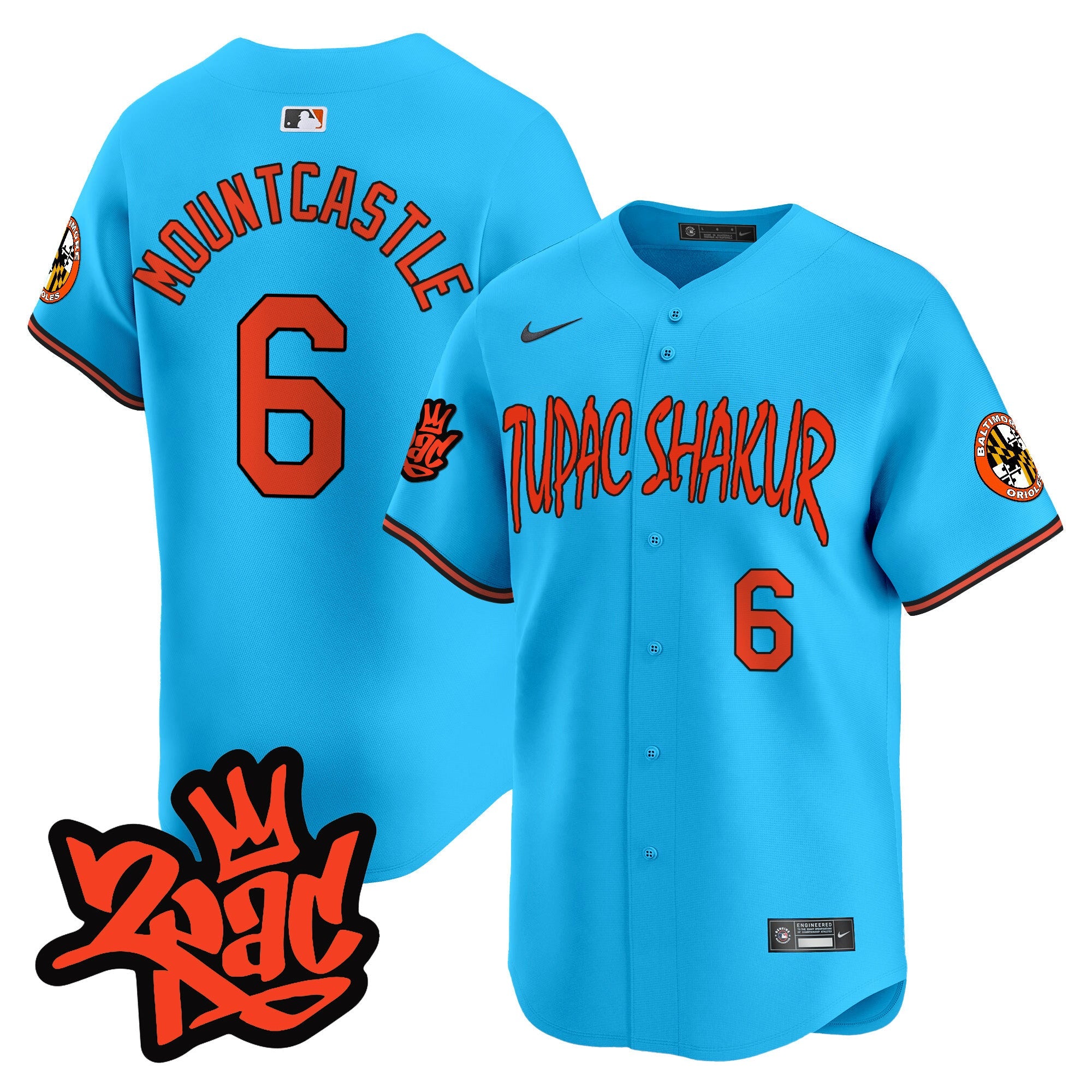 Men’s Baltimore Tupac Shakur Vapor Premier Limited Jersey