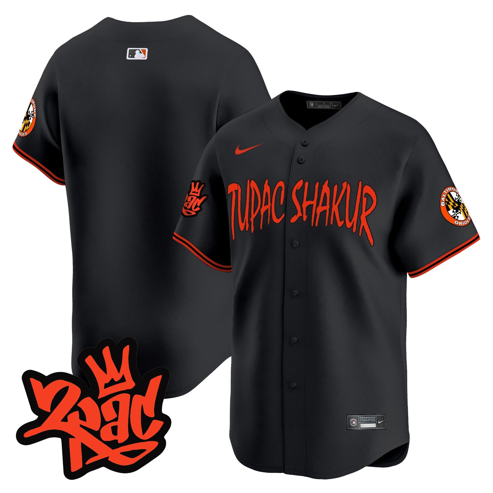 Men’s Baltimore Tupac Shakur Vapor Premier Limited Jersey