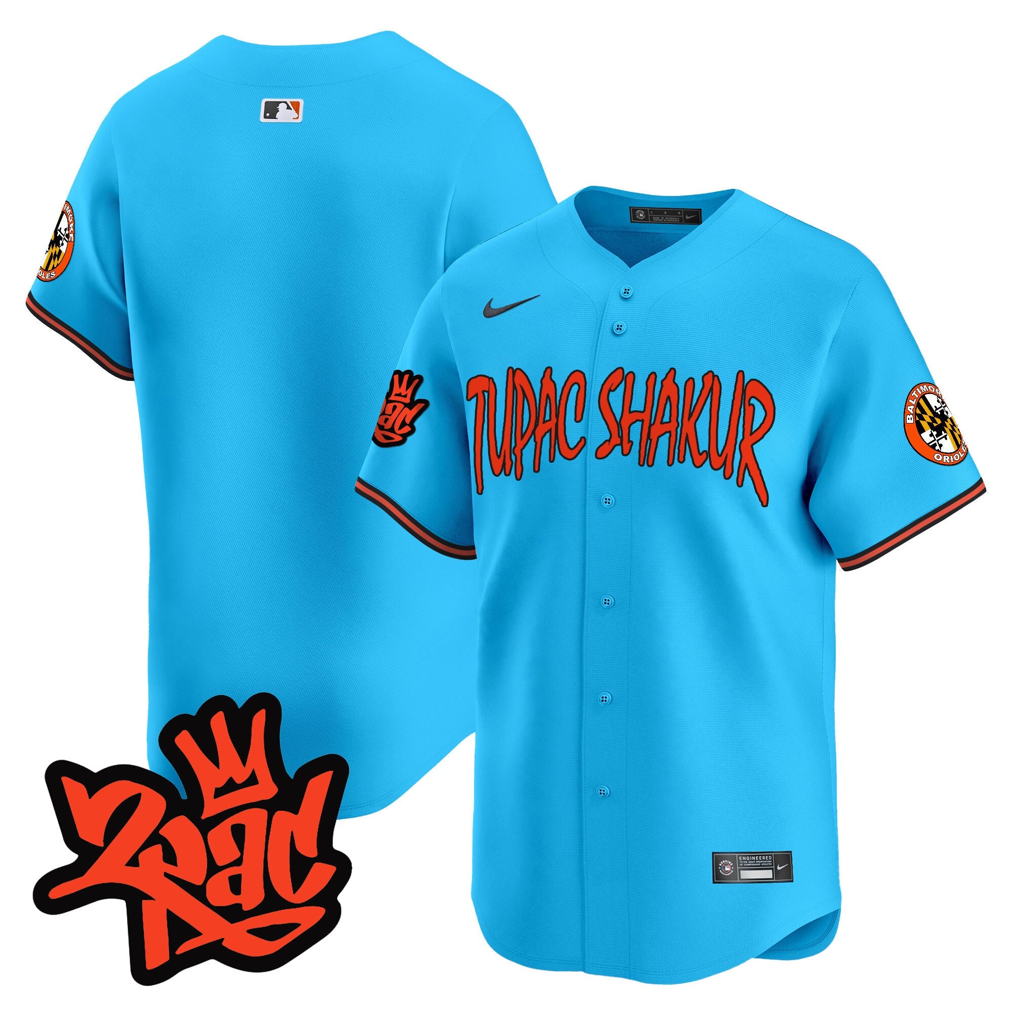 Men’s Baltimore Tupac Shakur Vapor Premier Limited Jersey