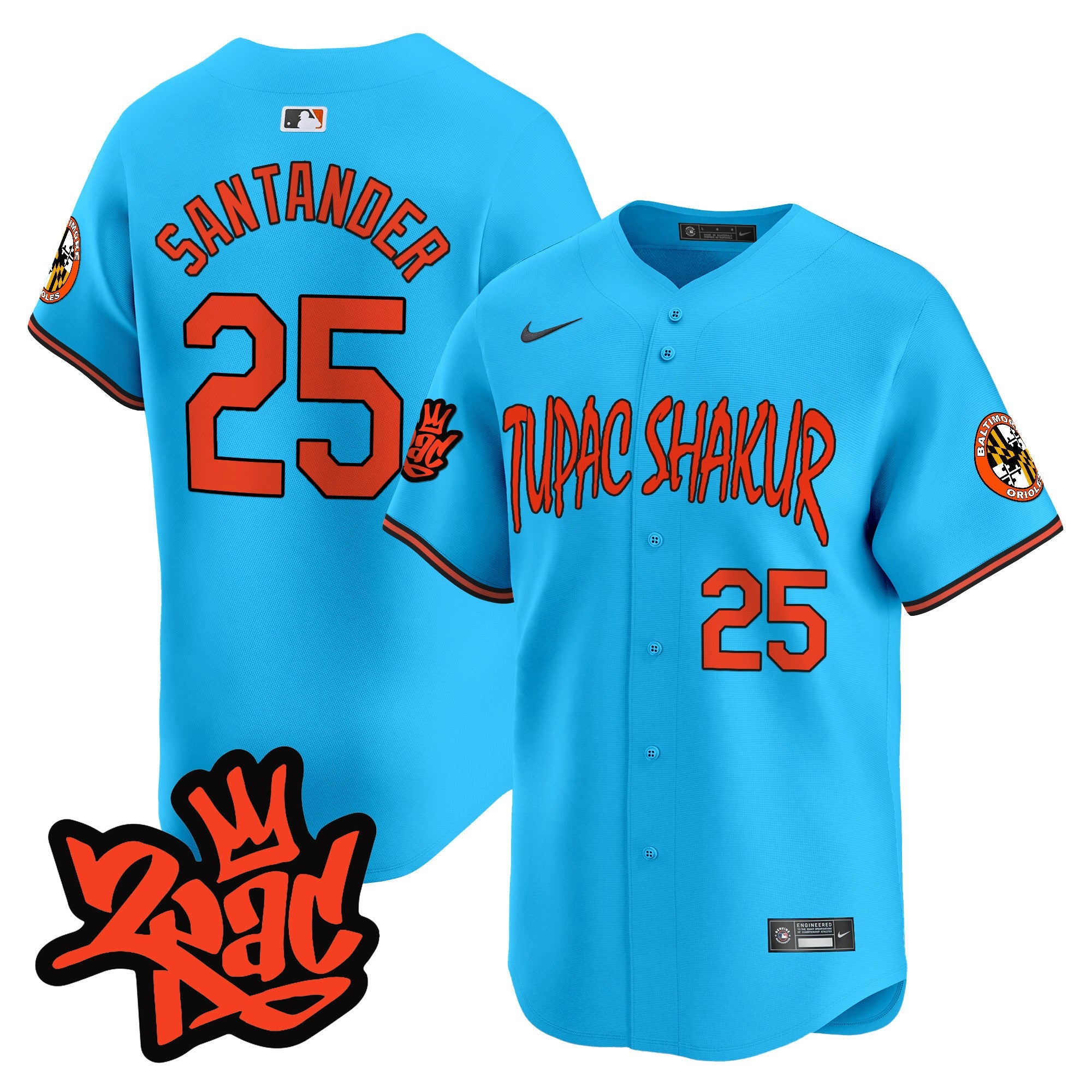 Men’s Baltimore Tupac Shakur Vapor Premier Limited Jersey