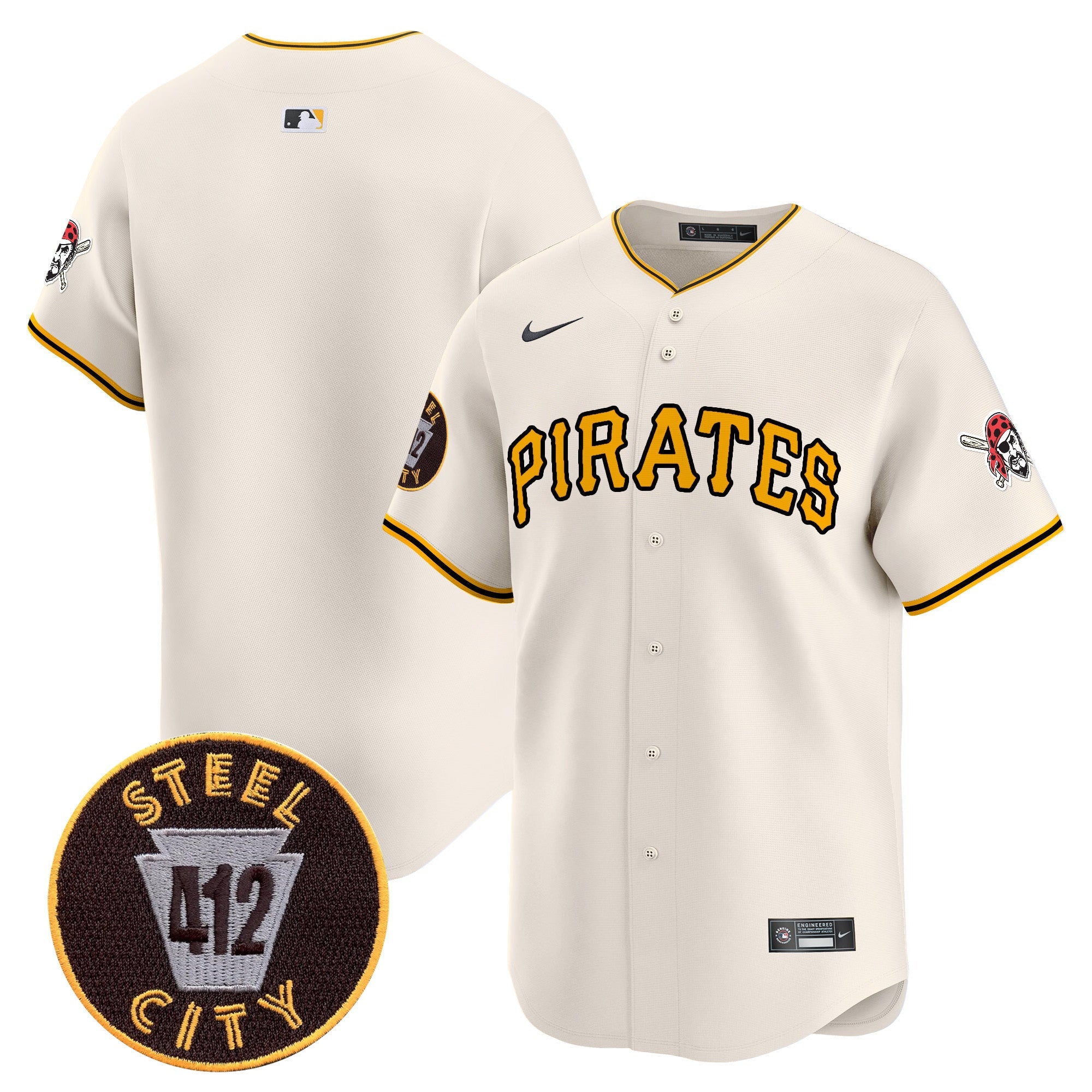 Men’s Pittsburgh 412 Patch Vapor Premier Limited Jersey V3