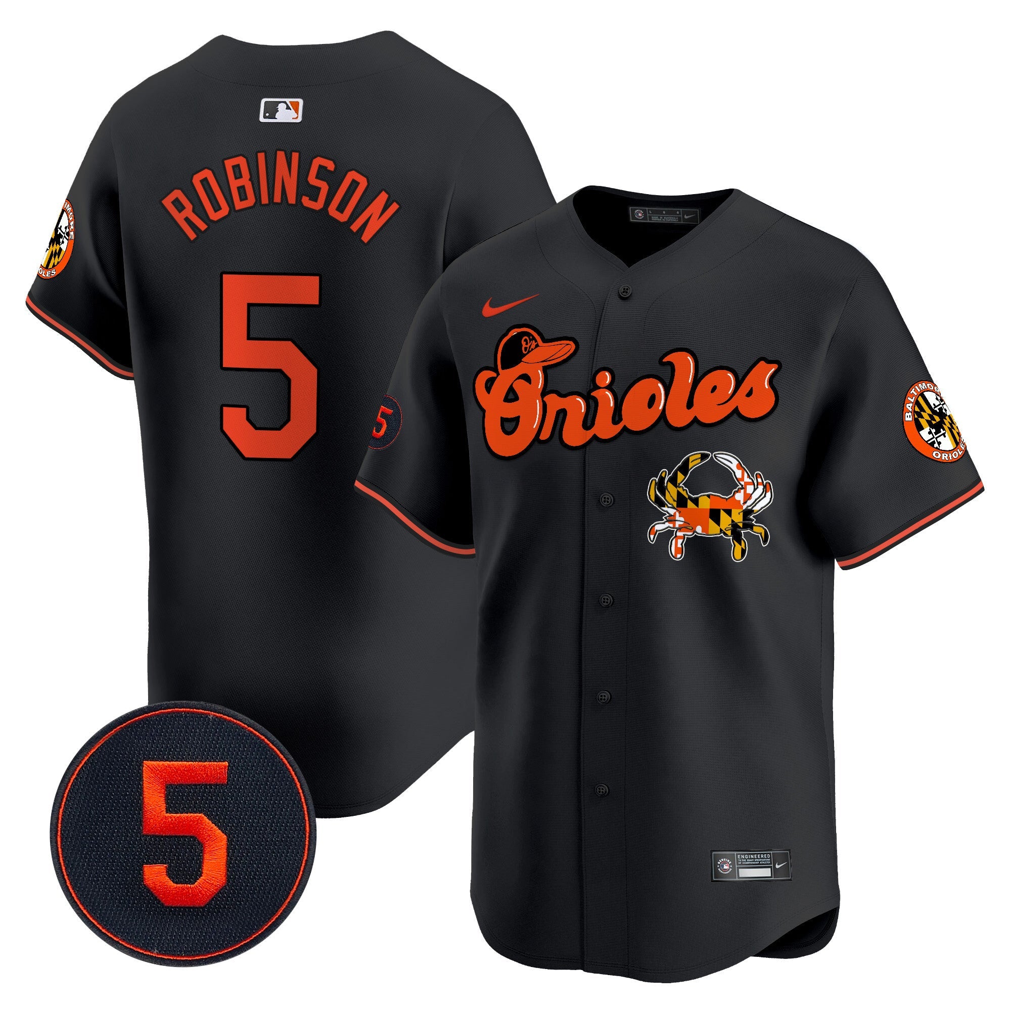 Men’s Baltimore Robinson Patch Vapor Premier Limited Jersey V6