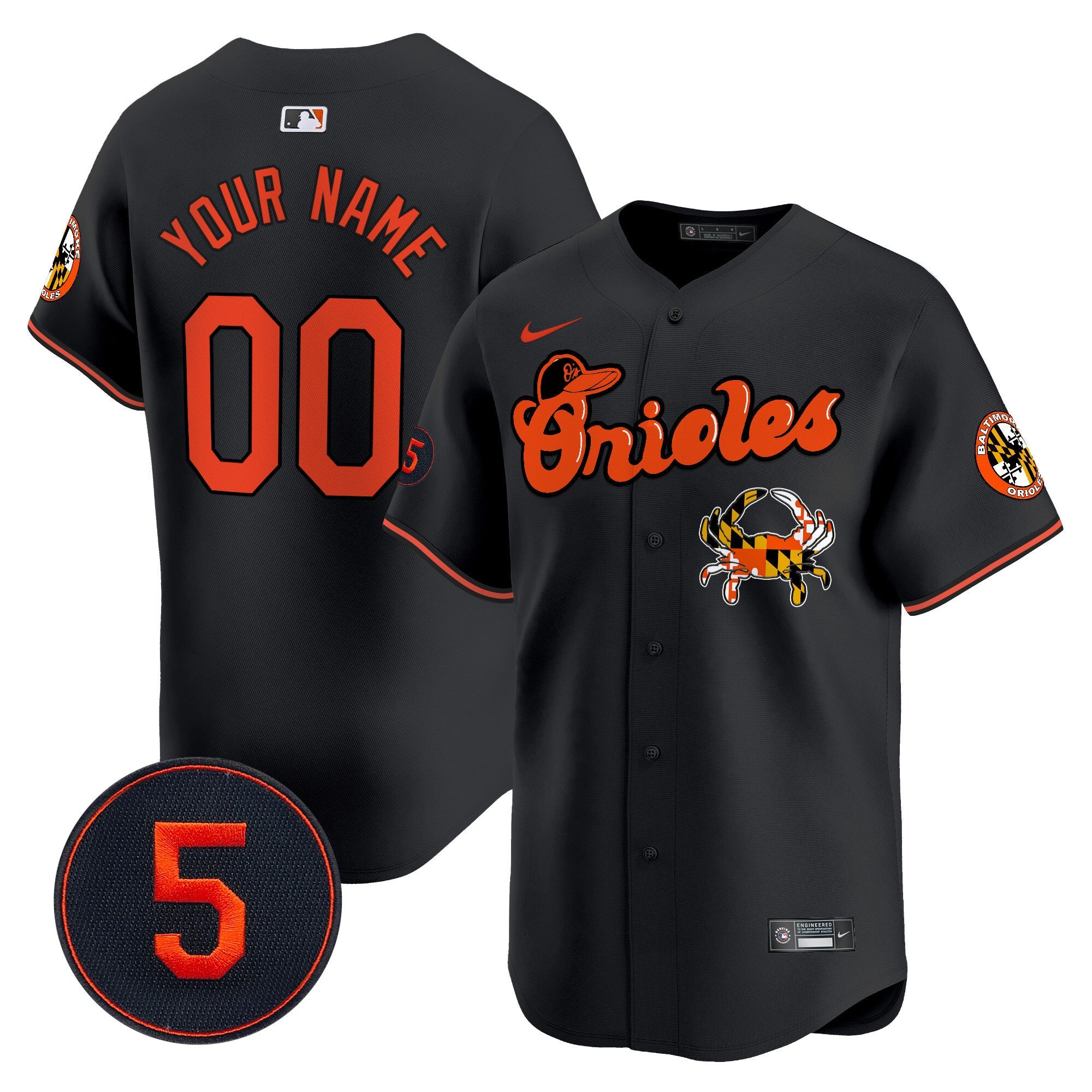 Baltimore Robinson Patch Vapor Premier Limited Custom Jersey V6