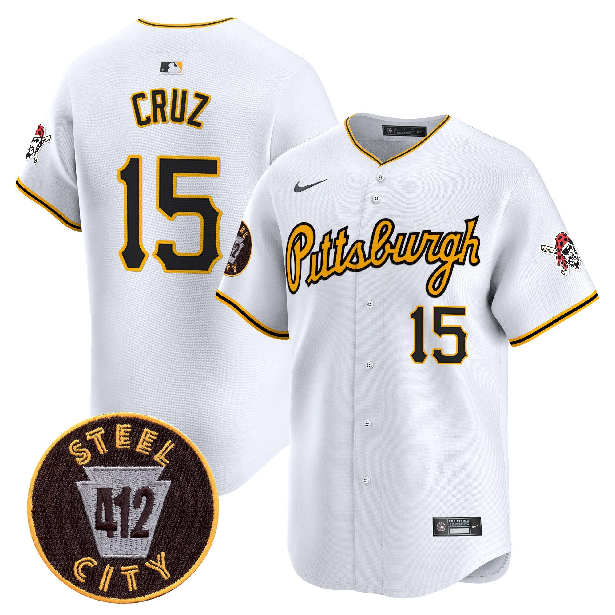 Men’s Pittsburgh 412 Patch Vapor Premier Limited Jersey V4