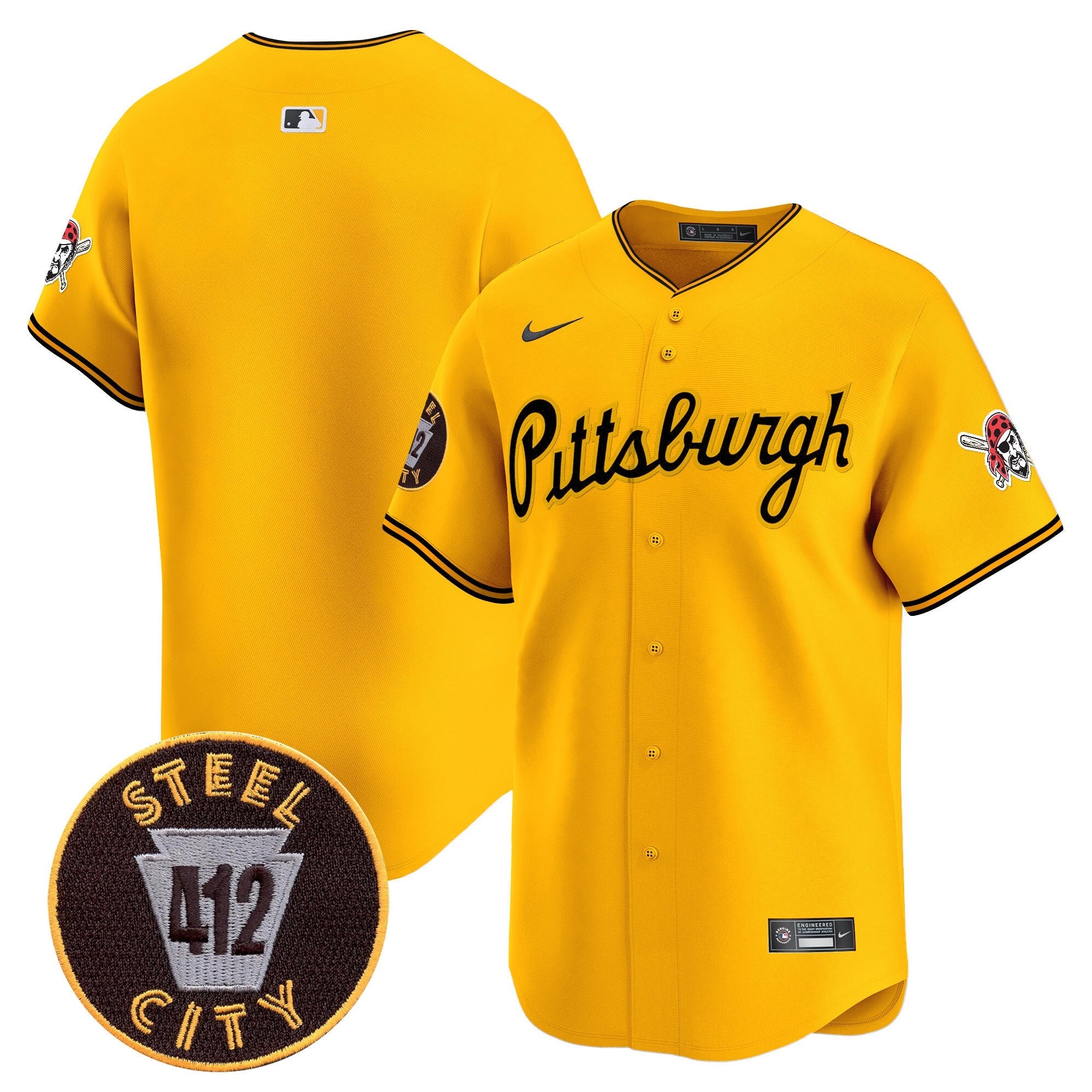Men’s Pittsburgh 412 Patch Vapor Premier Limited Jersey V4