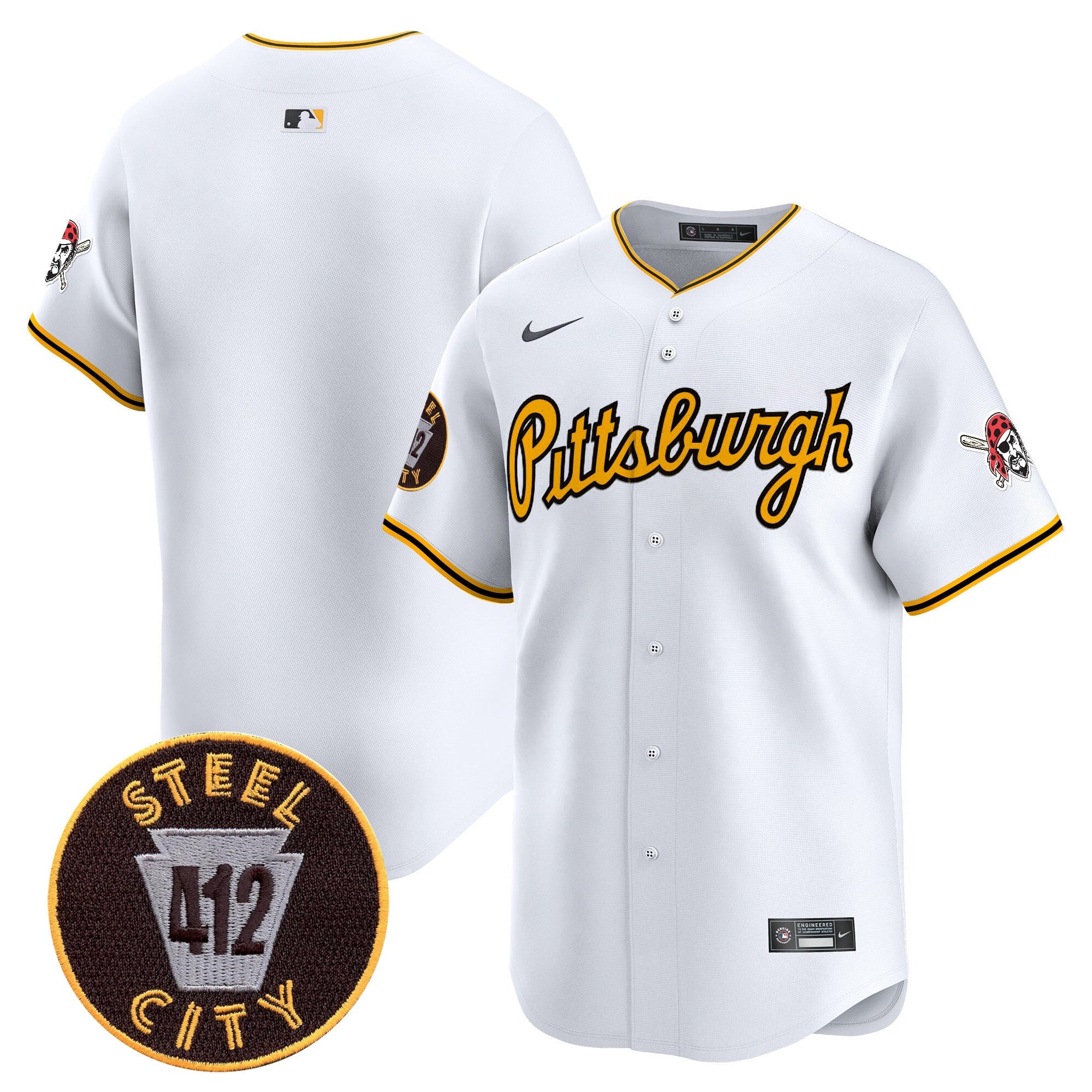 Men’s Pittsburgh 412 Patch Vapor Premier Limited Jersey V4