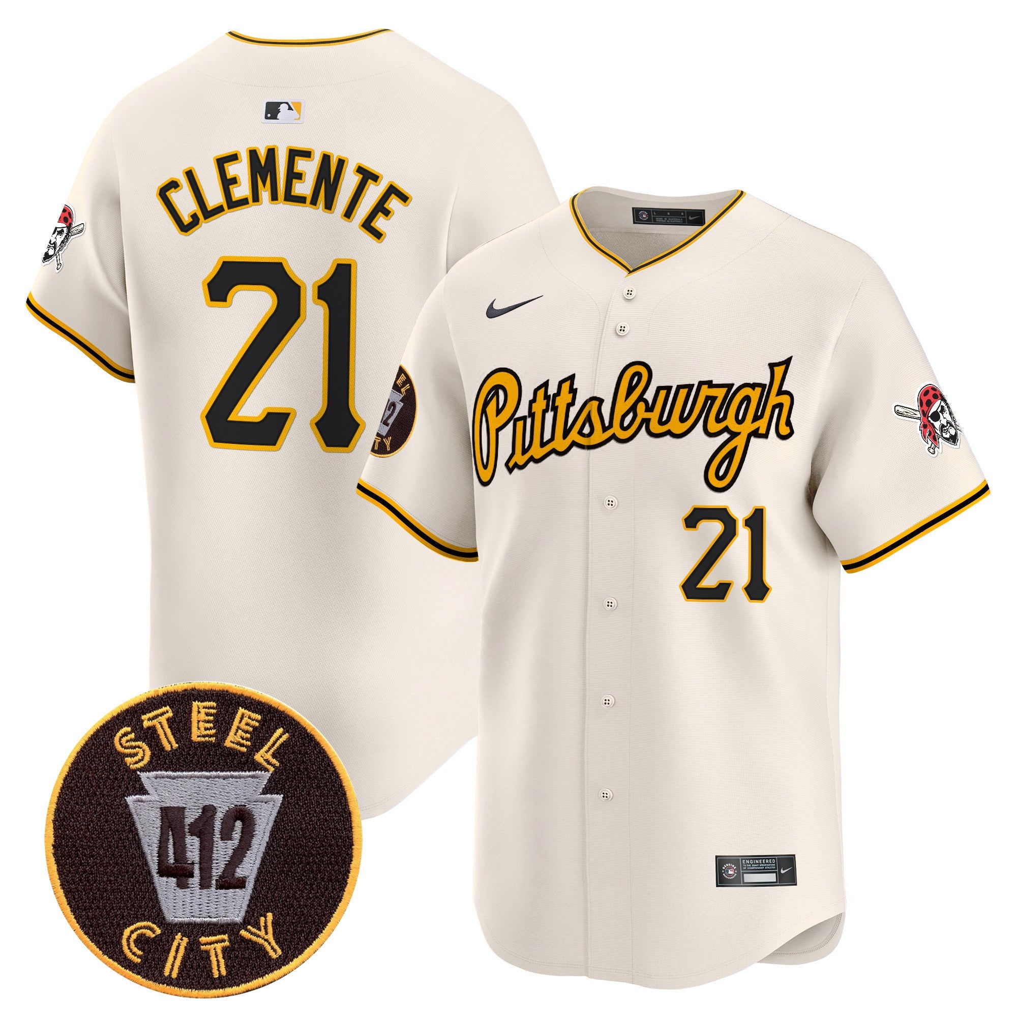 Men’s Pittsburgh 412 Patch Vapor Premier Limited Jersey V4
