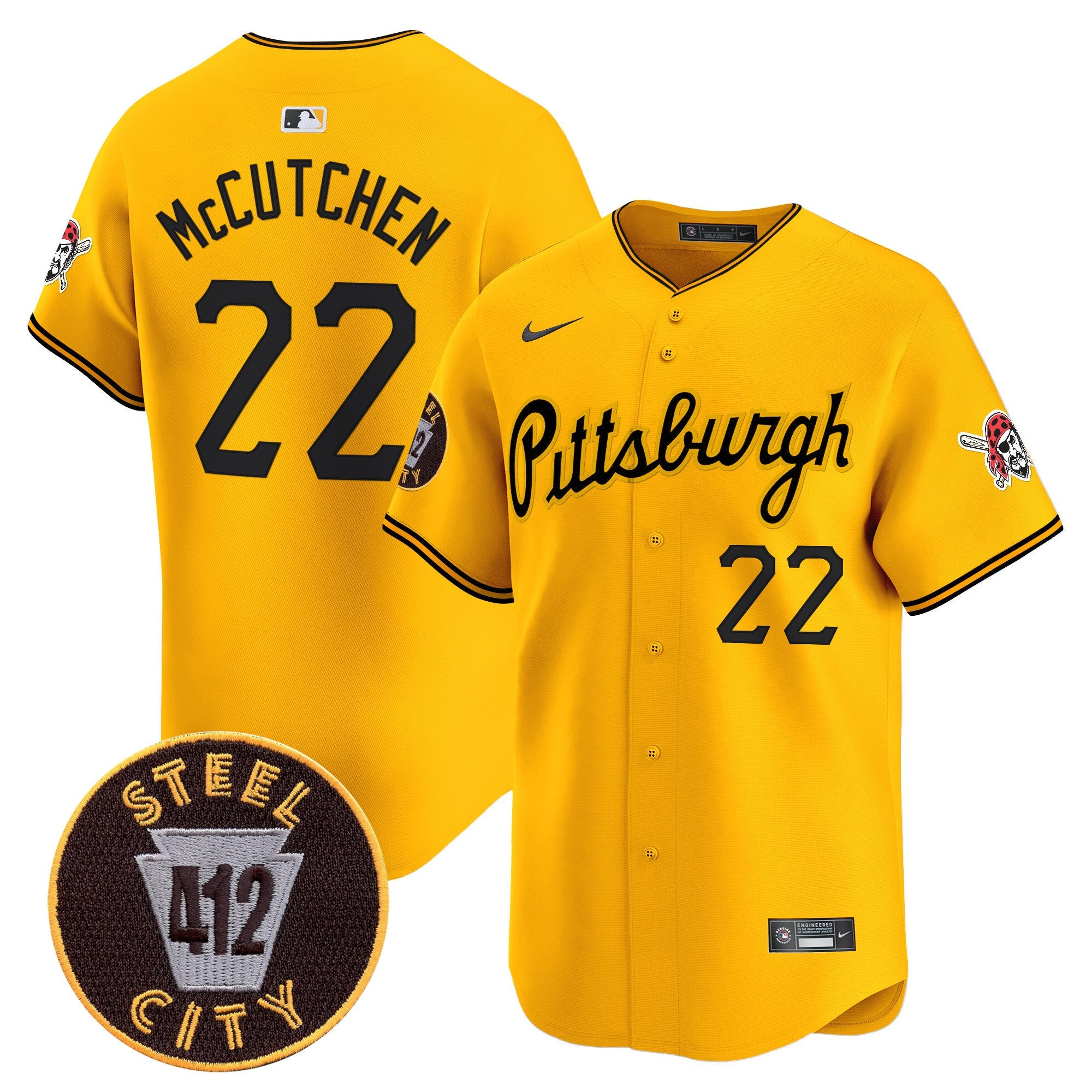 Men’s Pittsburgh 412 Patch Vapor Premier Limited Jersey V4