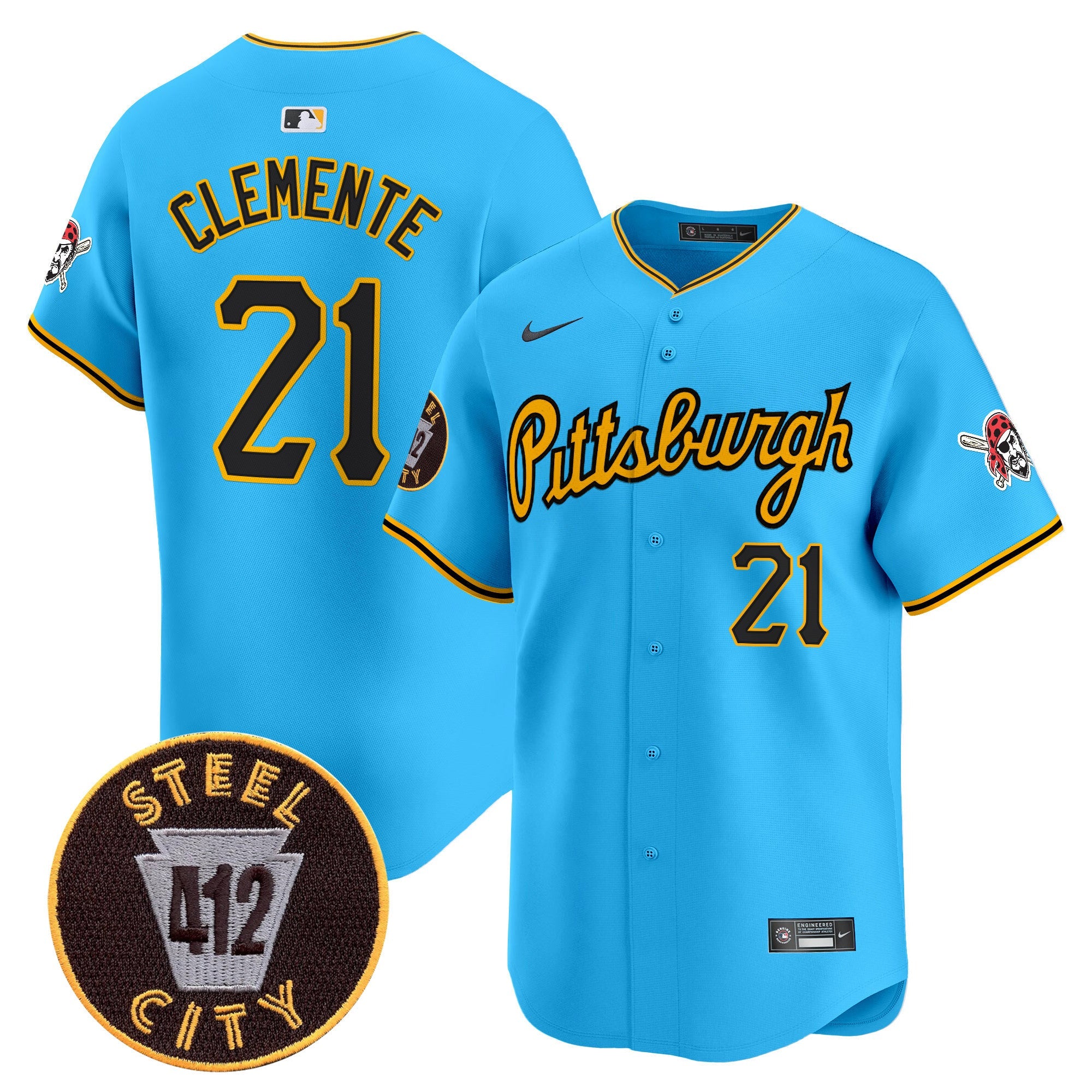 Men’s Pittsburgh 412 Patch Vapor Premier Limited Jersey V4
