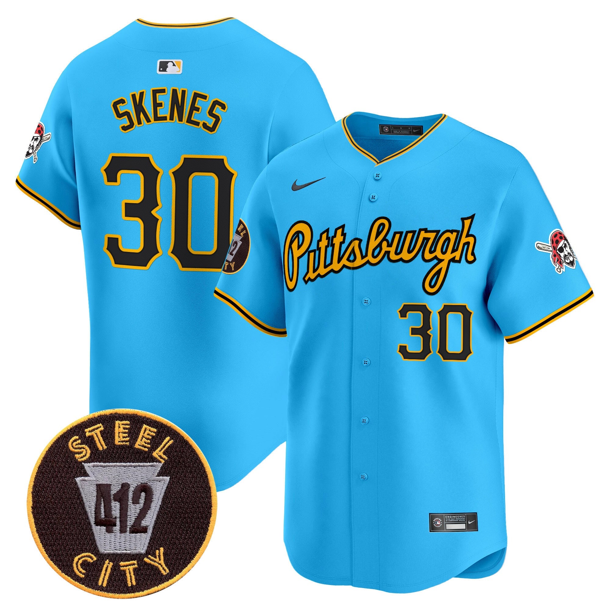 Men’s Pittsburgh 412 Patch Vapor Premier Limited Jersey V4