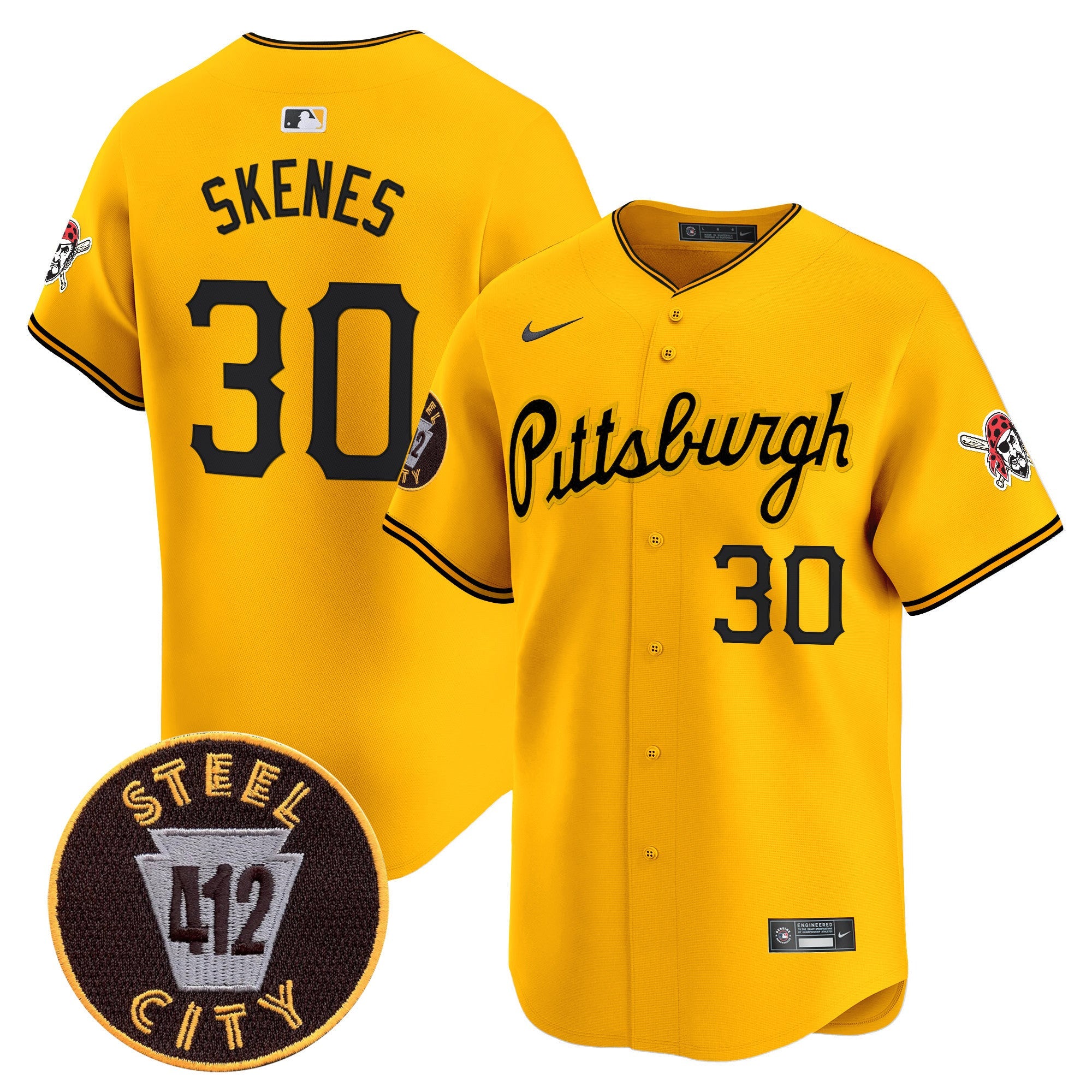 Men’s Pittsburgh 412 Patch Vapor Premier Limited Jersey V4