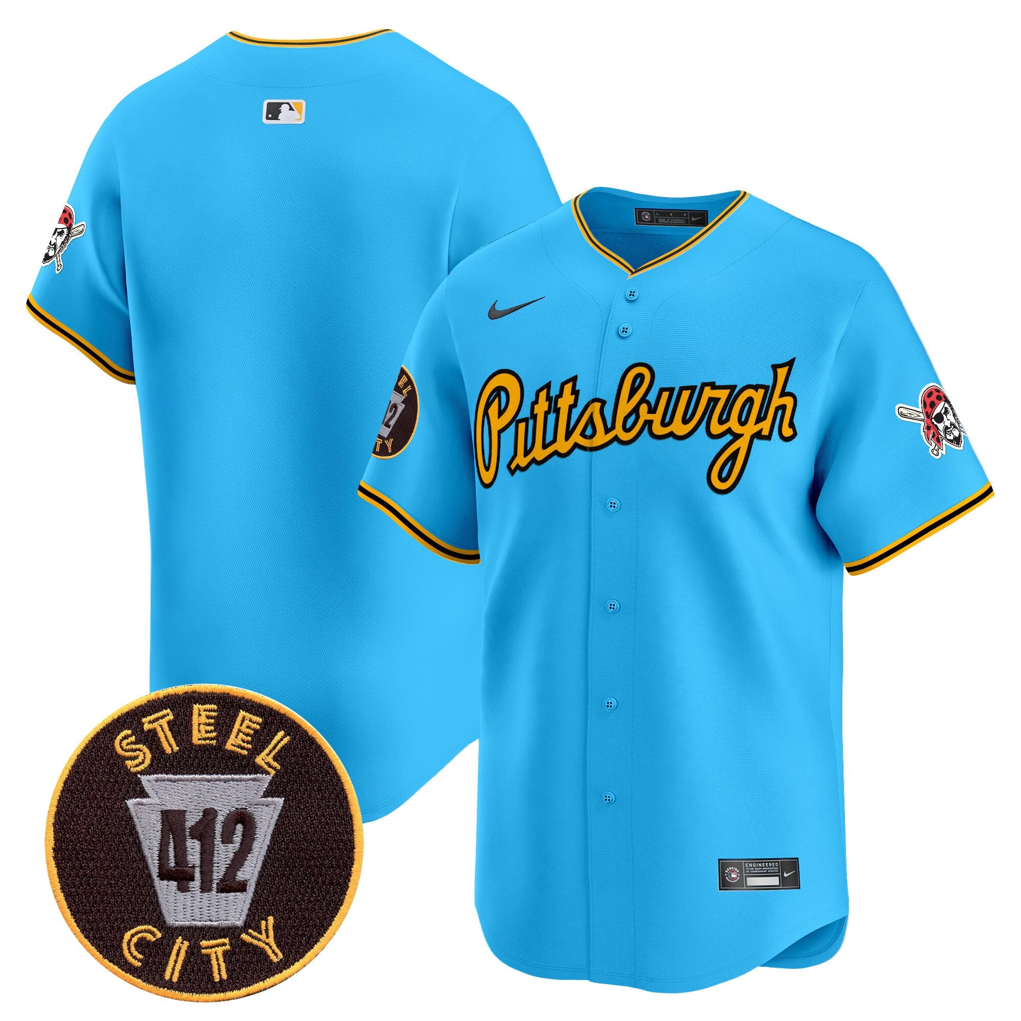 Men’s Pittsburgh 412 Patch Vapor Premier Limited Jersey V4