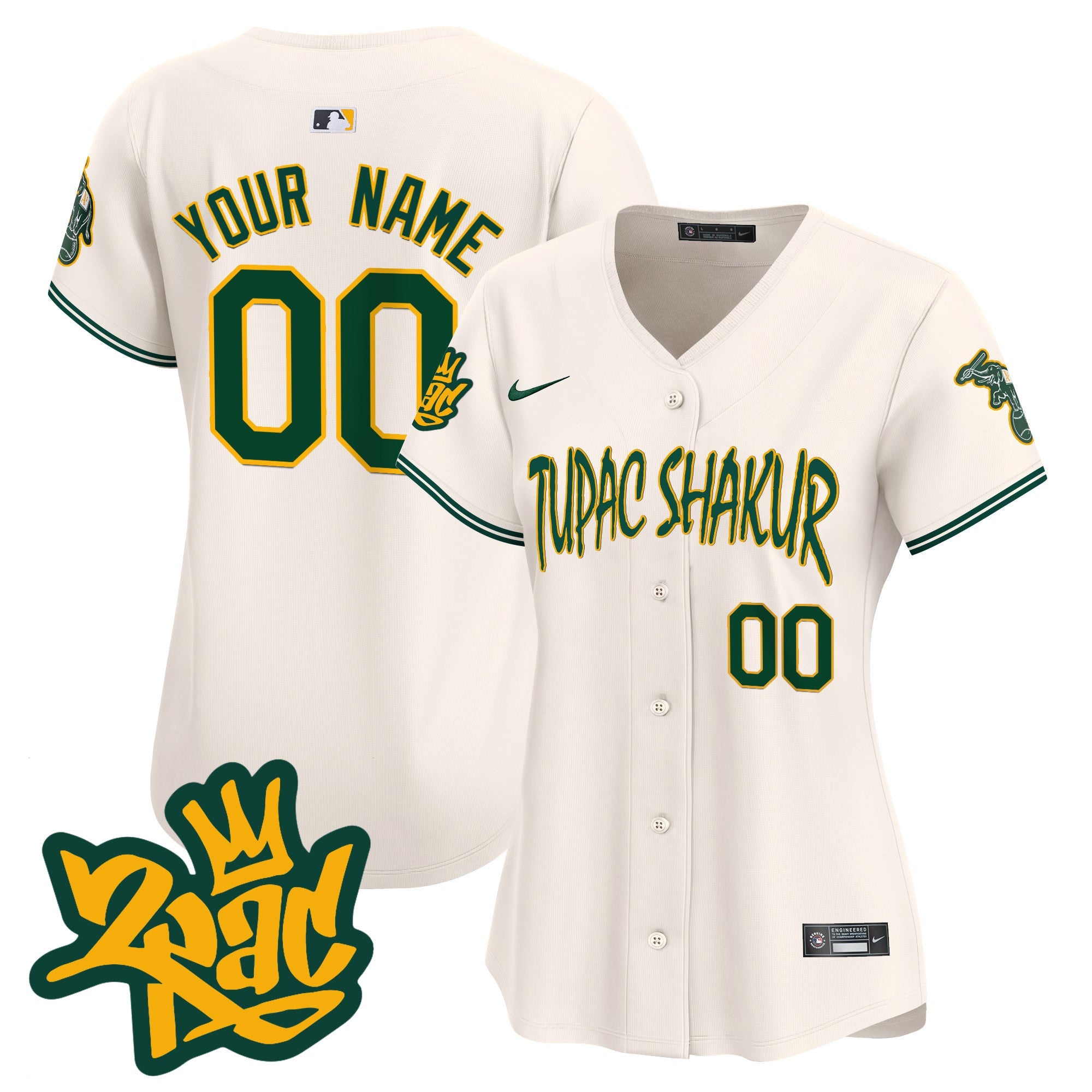 Oakland Tupac Shakur Vapor Premier Limited Custom Jersey