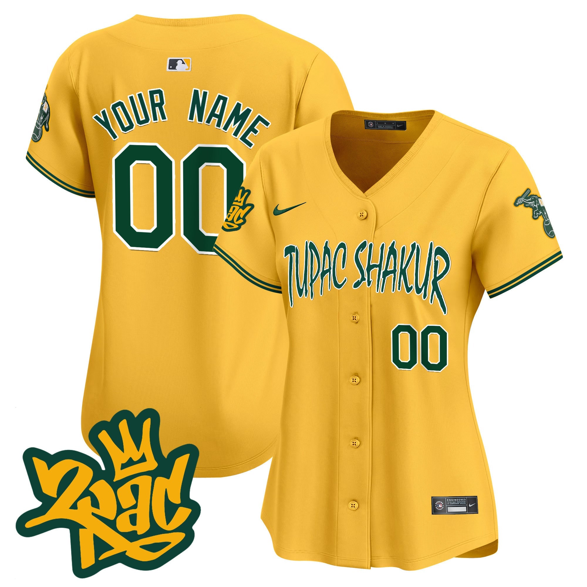 Oakland Tupac Shakur Vapor Premier Limited Custom Jersey