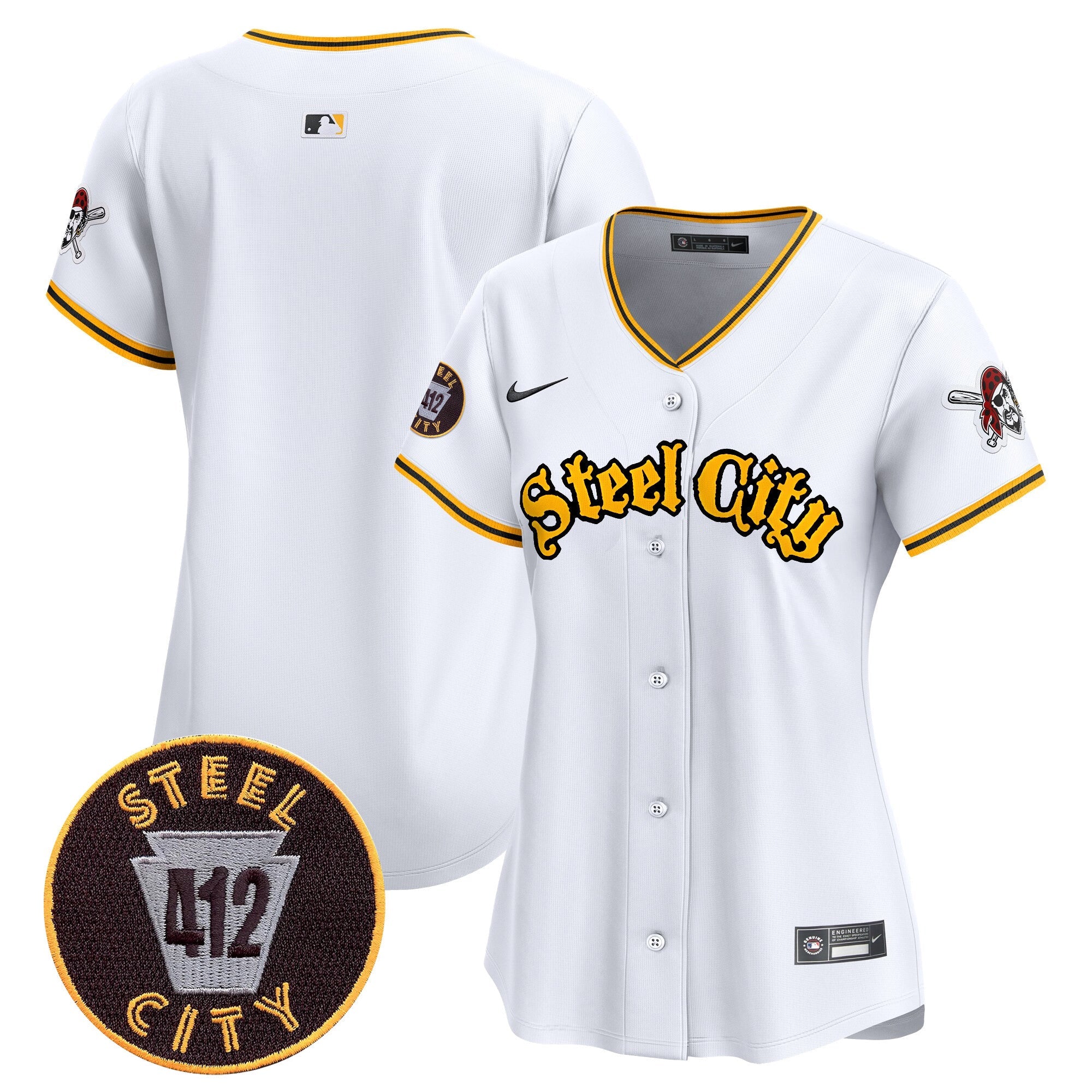 Women’s Pittsburgh 412 Patch Vapor Premier Limited Jersey