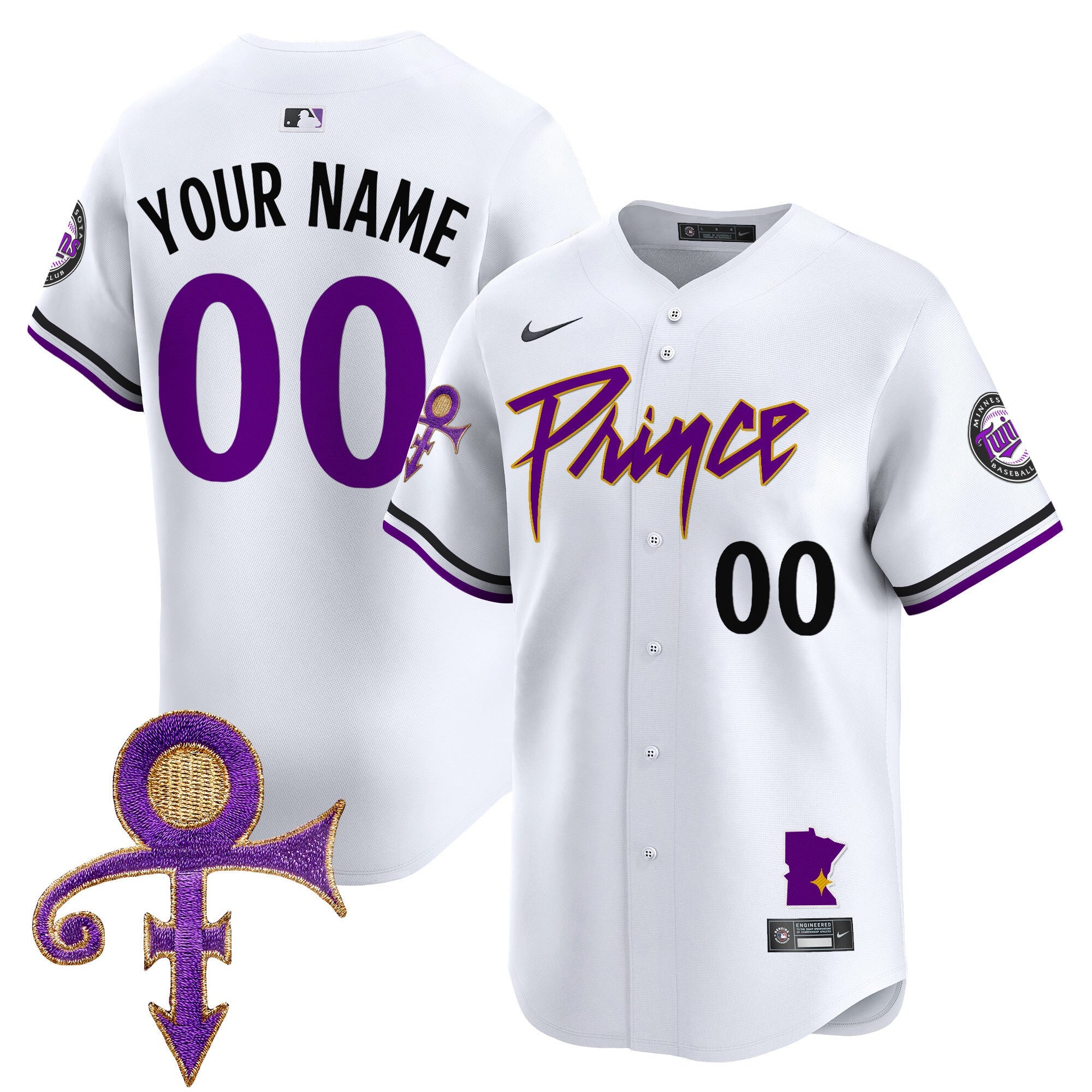 Minnesota Prince Patch Vapor Premier Limited Custom Jersey V2