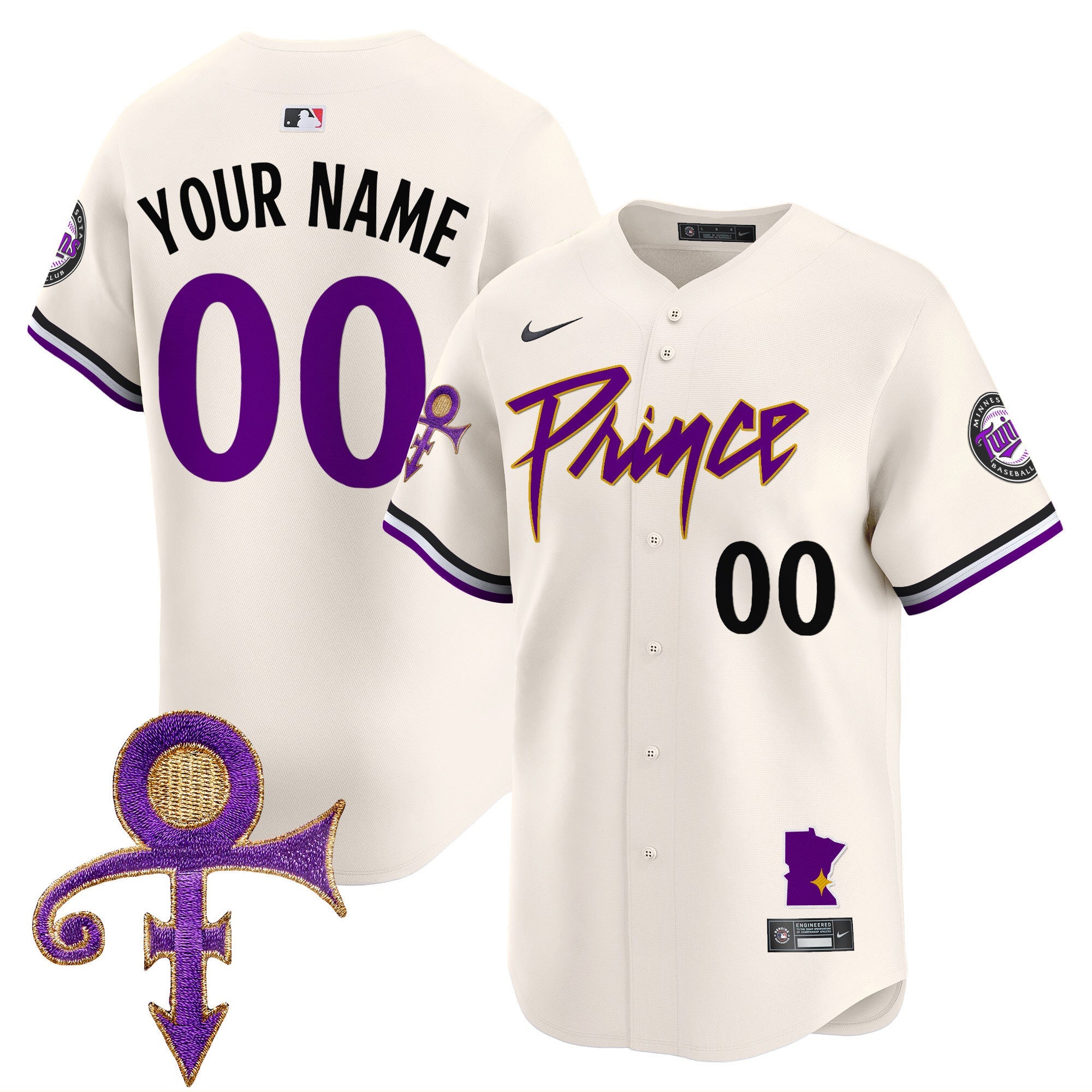 Minnesota Prince Patch Vapor Premier Limited Custom Jersey V2