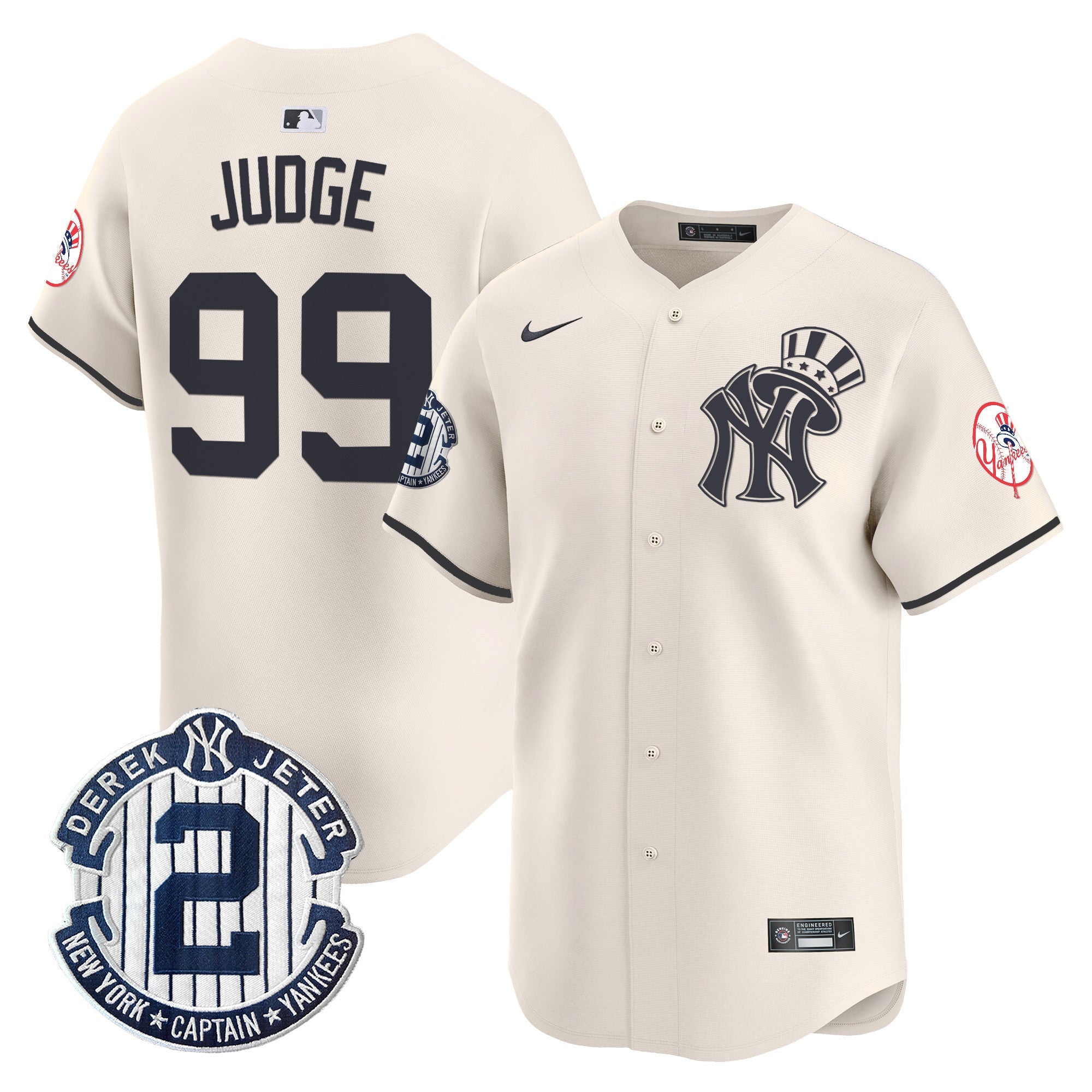 Men’s New York Derek Jeter Patch Vapor Premier Limited Jersey V2