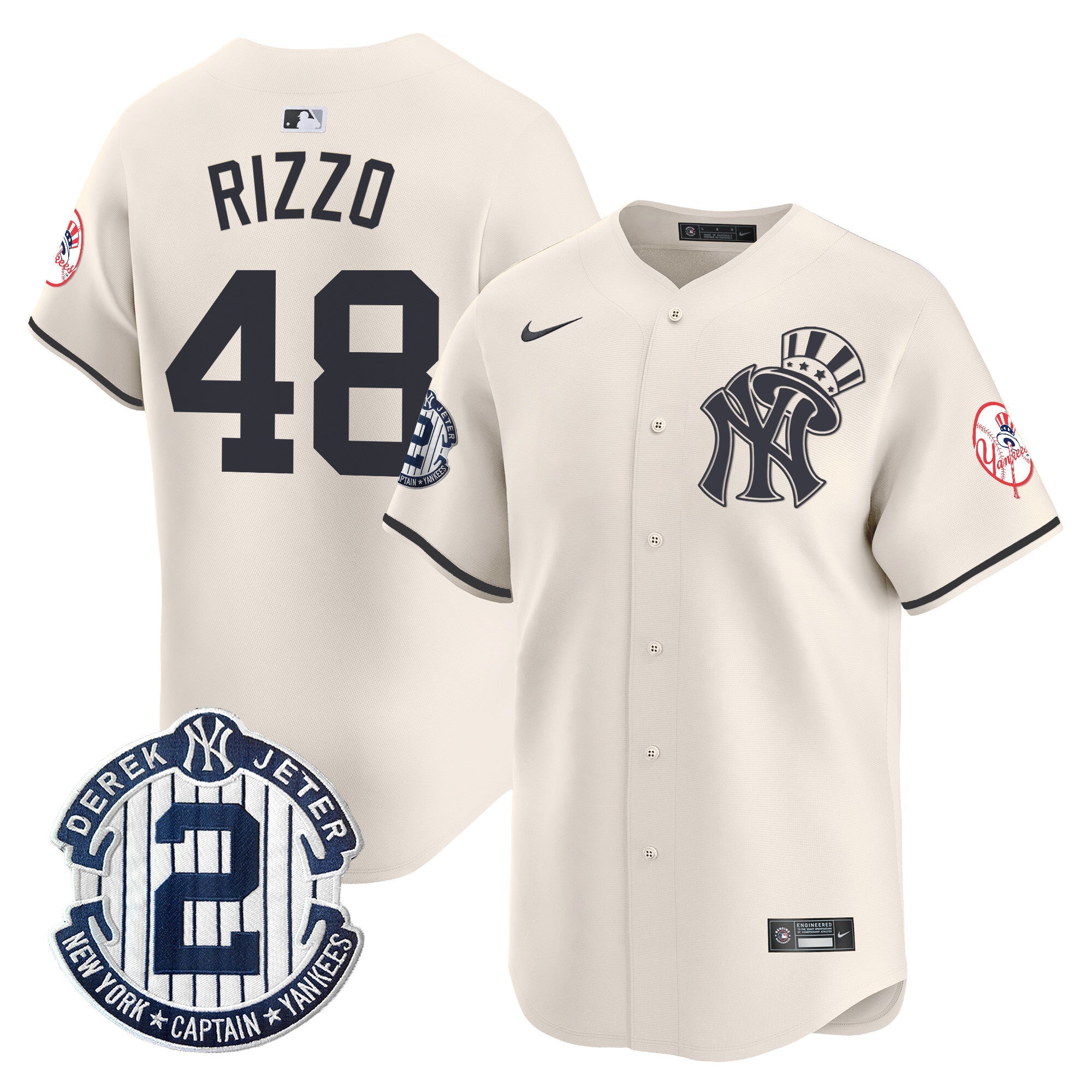 Men’s New York Derek Jeter Patch Vapor Premier Limited Jersey V2