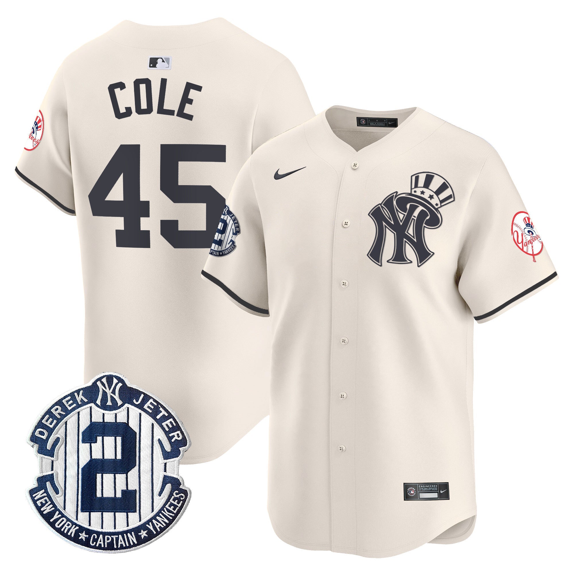 Men’s New York Derek Jeter Patch Vapor Premier Limited Jersey V2