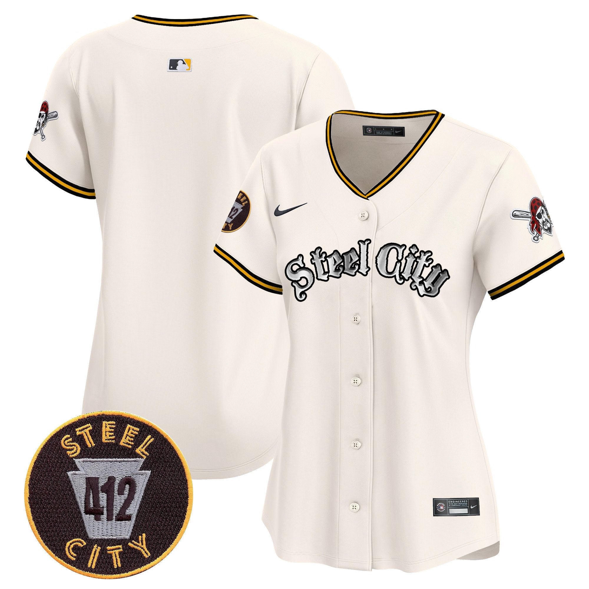 Women’s Pittsburgh 412 Patch Vapor Premier Limited Jersey V2