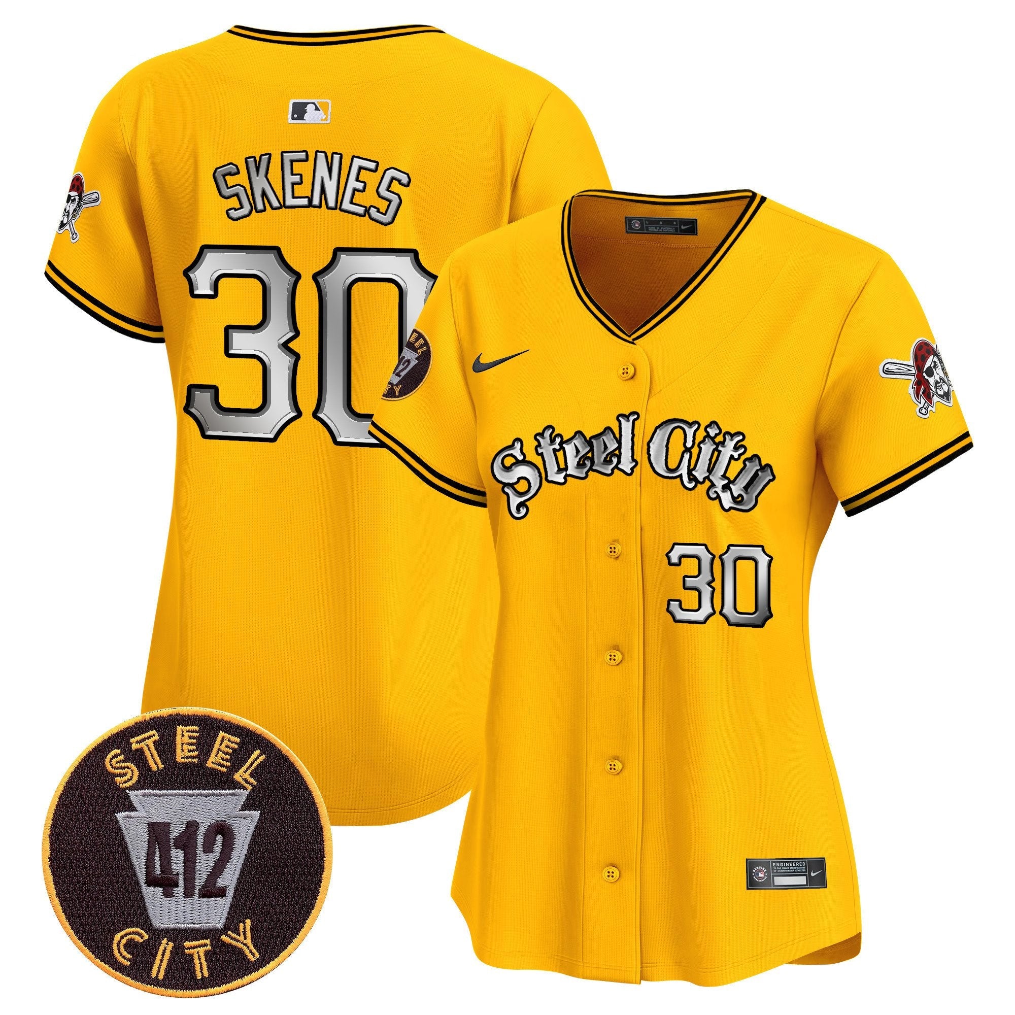 Women’s Pittsburgh 412 Patch Vapor Premier Limited Jersey V2