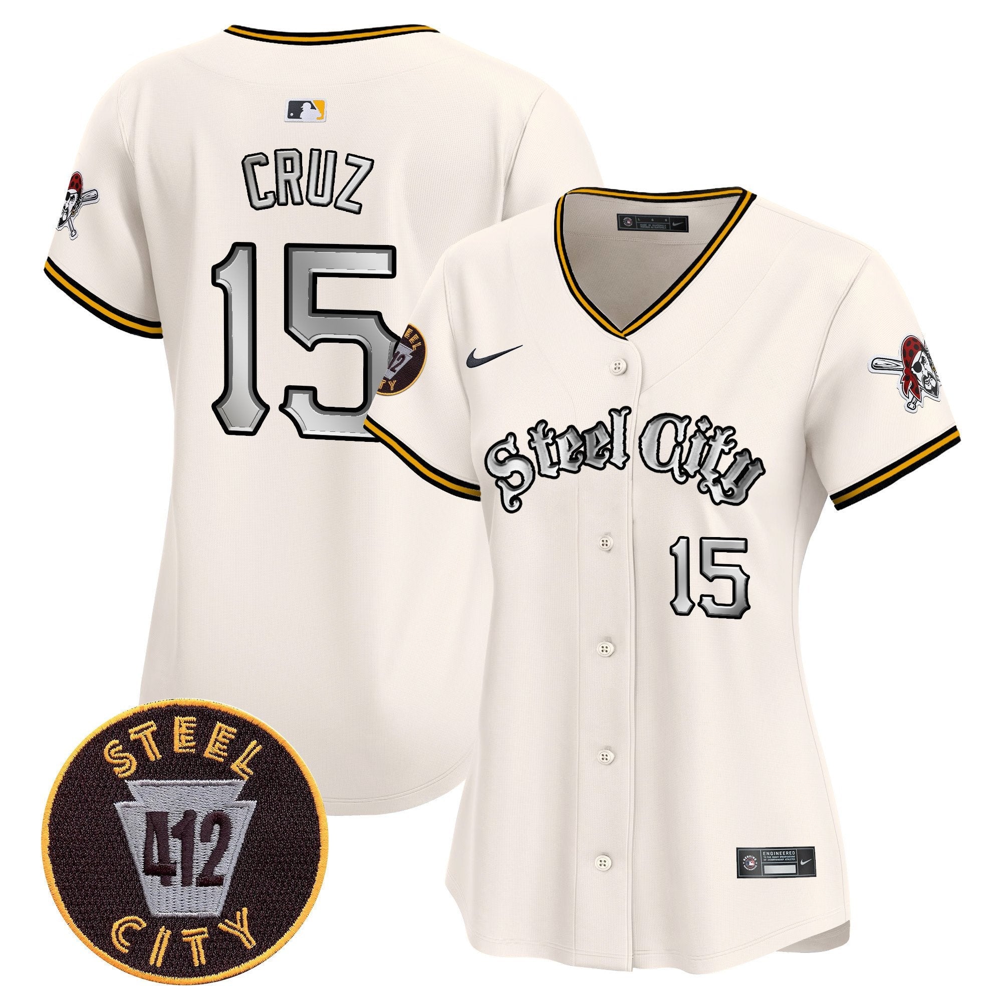 Women’s Pittsburgh 412 Patch Vapor Premier Limited Jersey V2