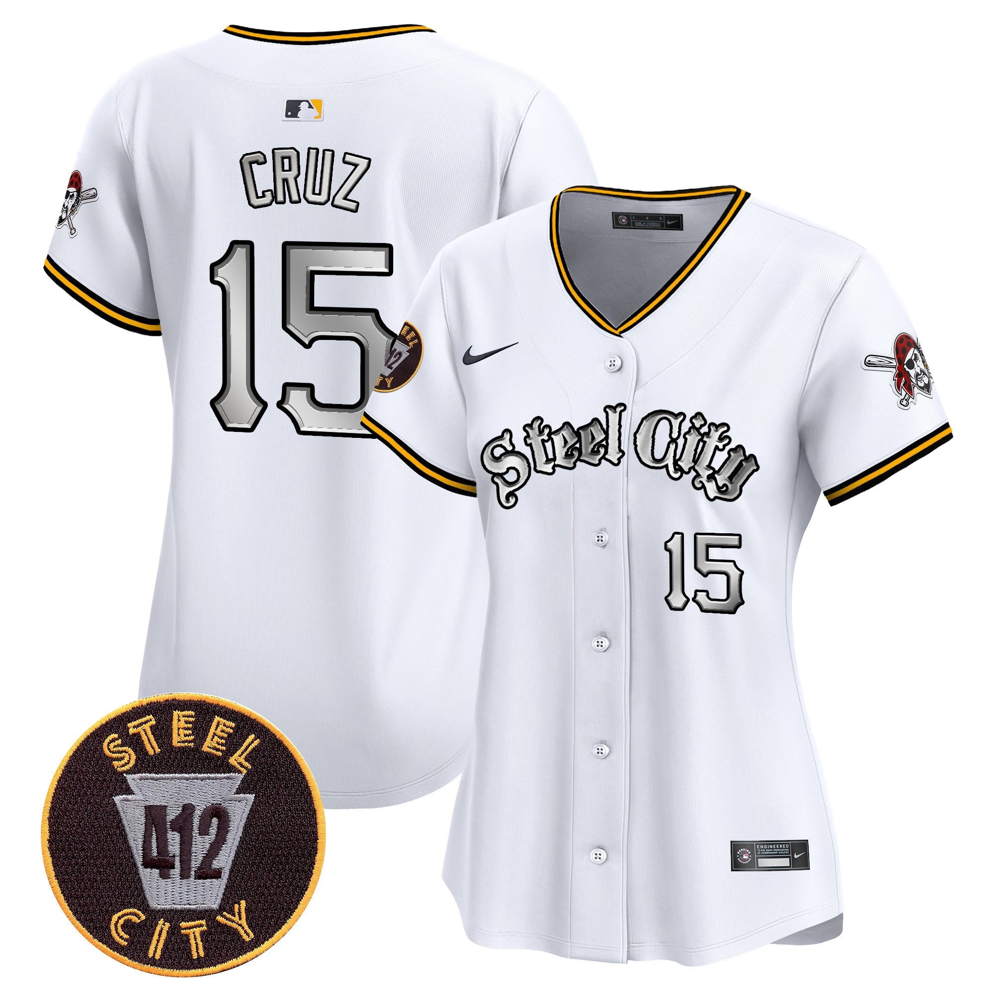 Women’s Pittsburgh 412 Patch Vapor Premier Limited Jersey V2