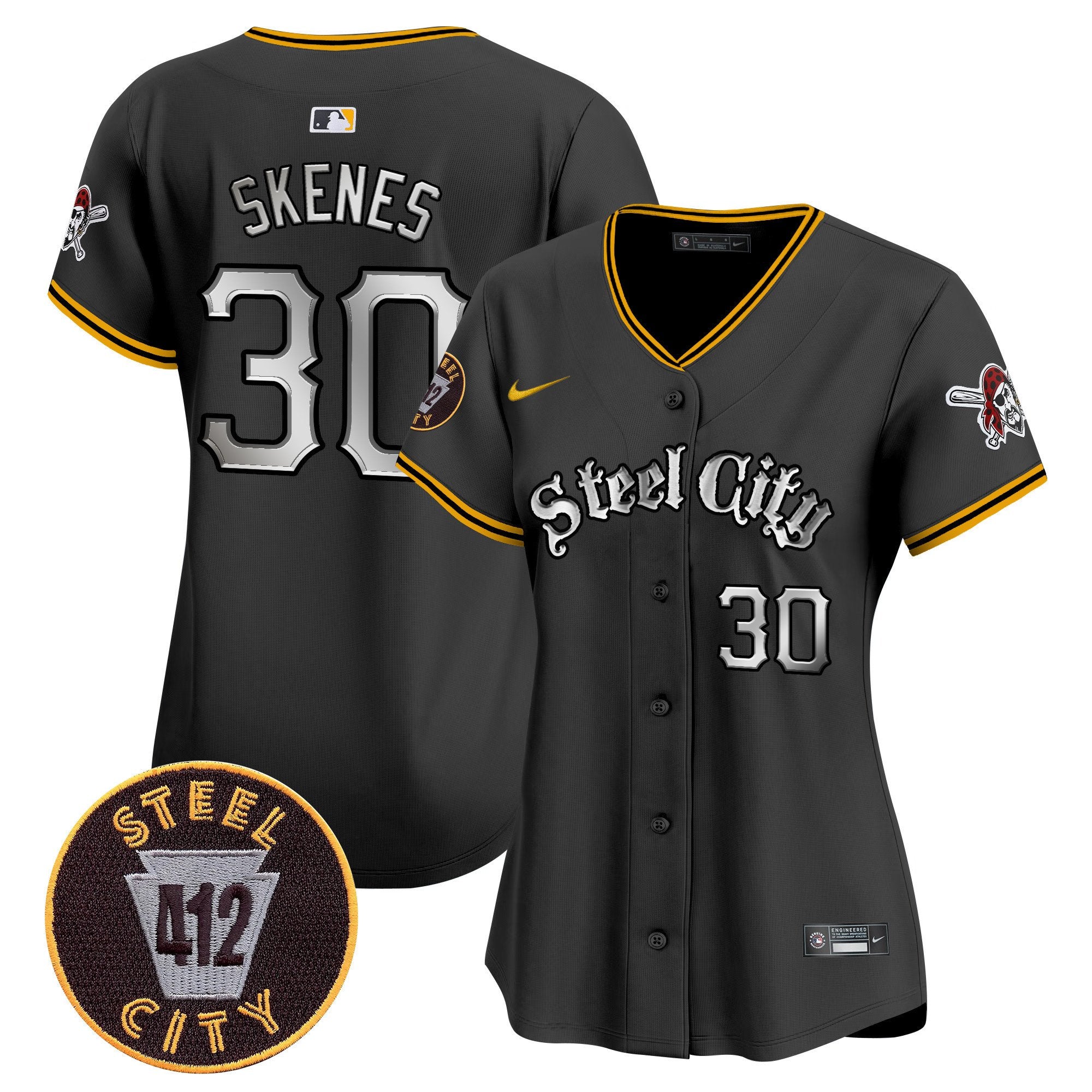 Women’s Pittsburgh 412 Patch Vapor Premier Limited Jersey V2