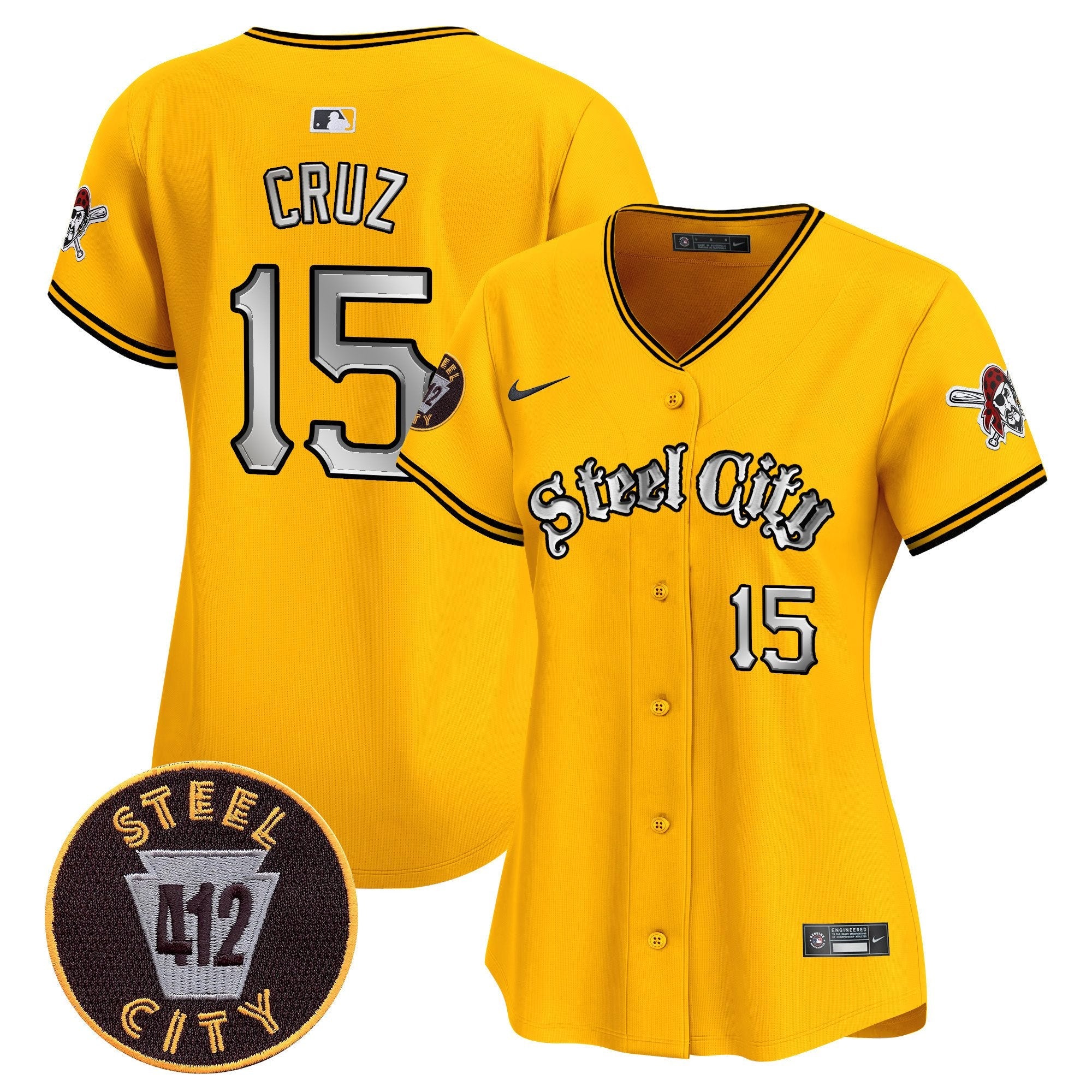 Women’s Pittsburgh 412 Patch Vapor Premier Limited Jersey V2