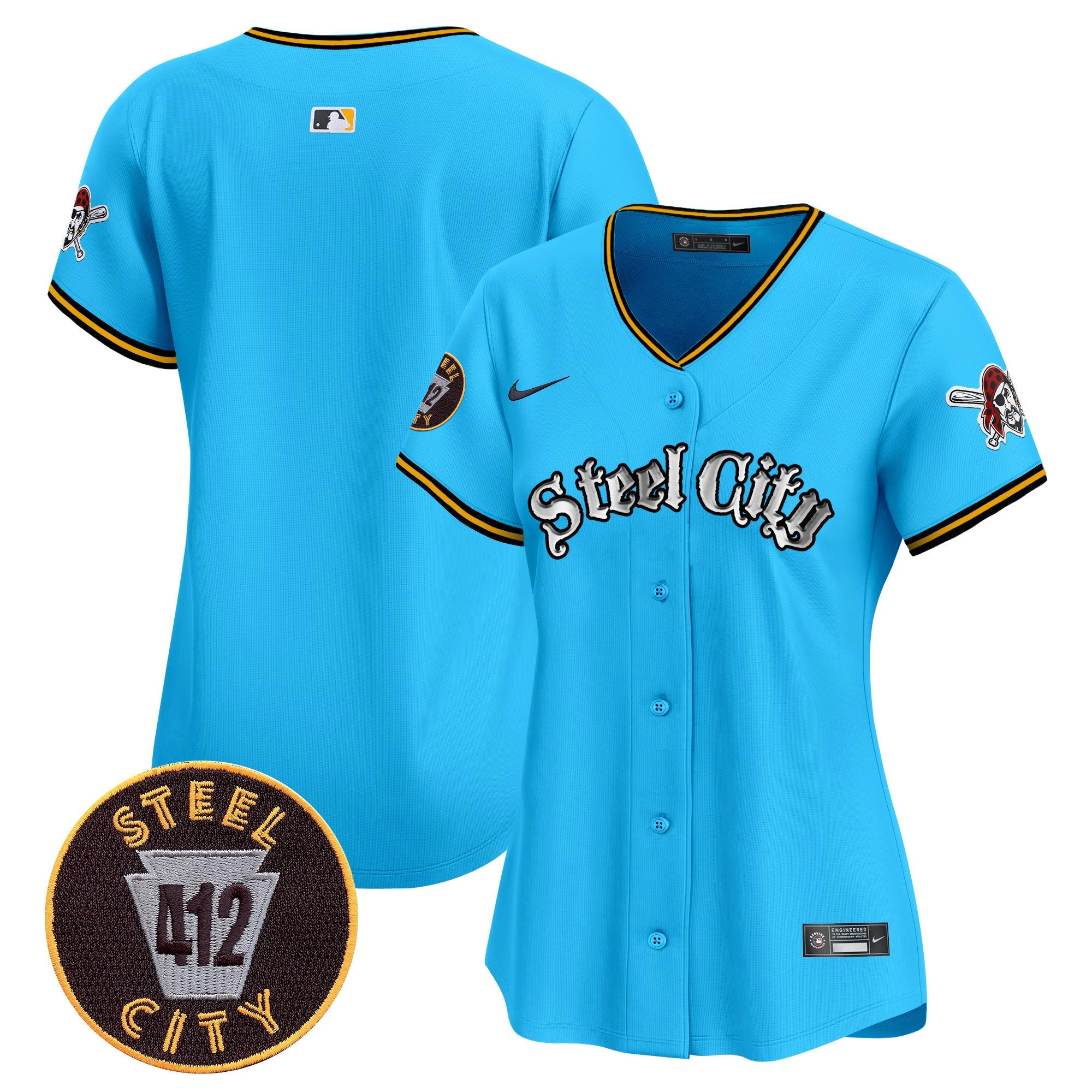 Women’s Pittsburgh 412 Patch Vapor Premier Limited Jersey V2