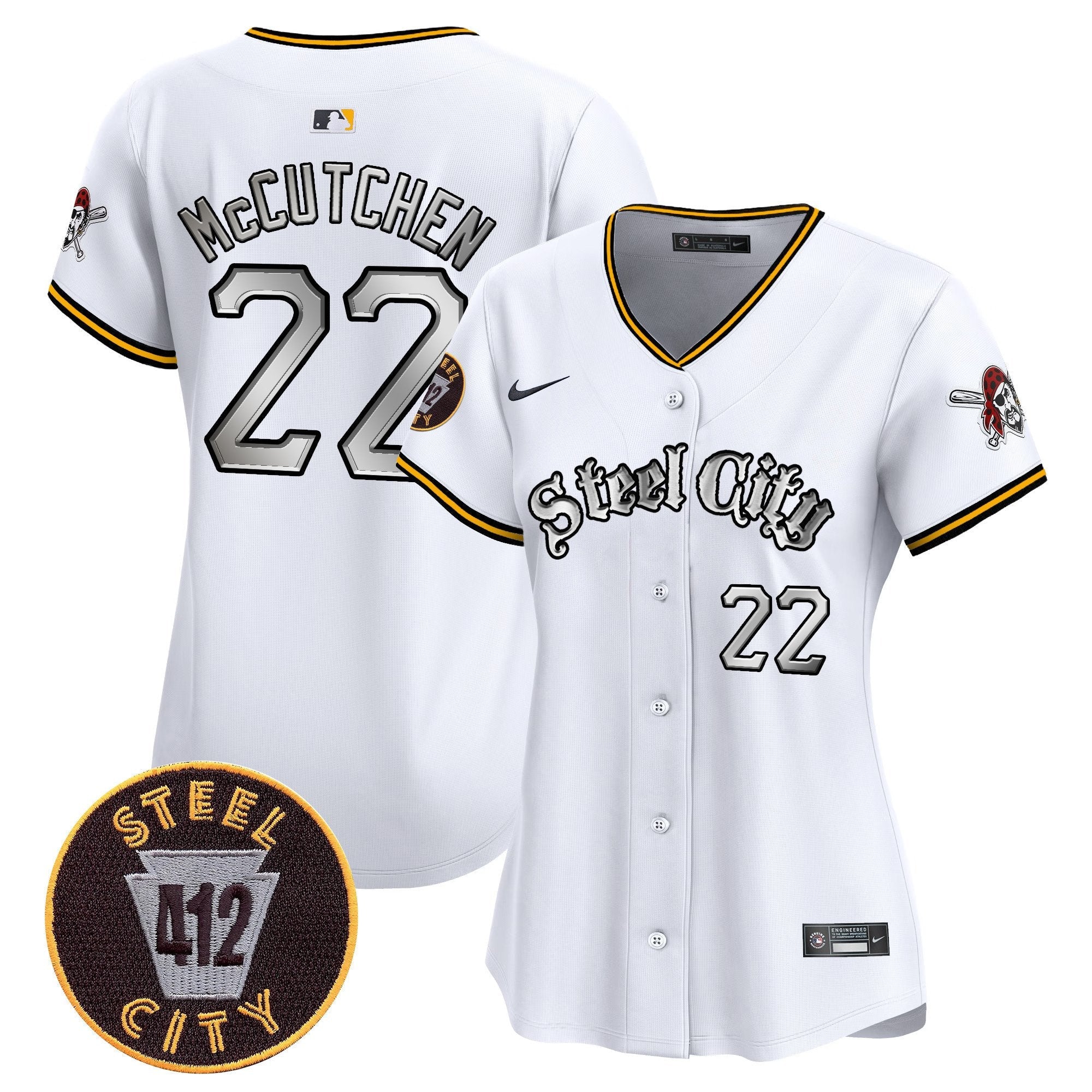 Women’s Pittsburgh 412 Patch Vapor Premier Limited Jersey V2