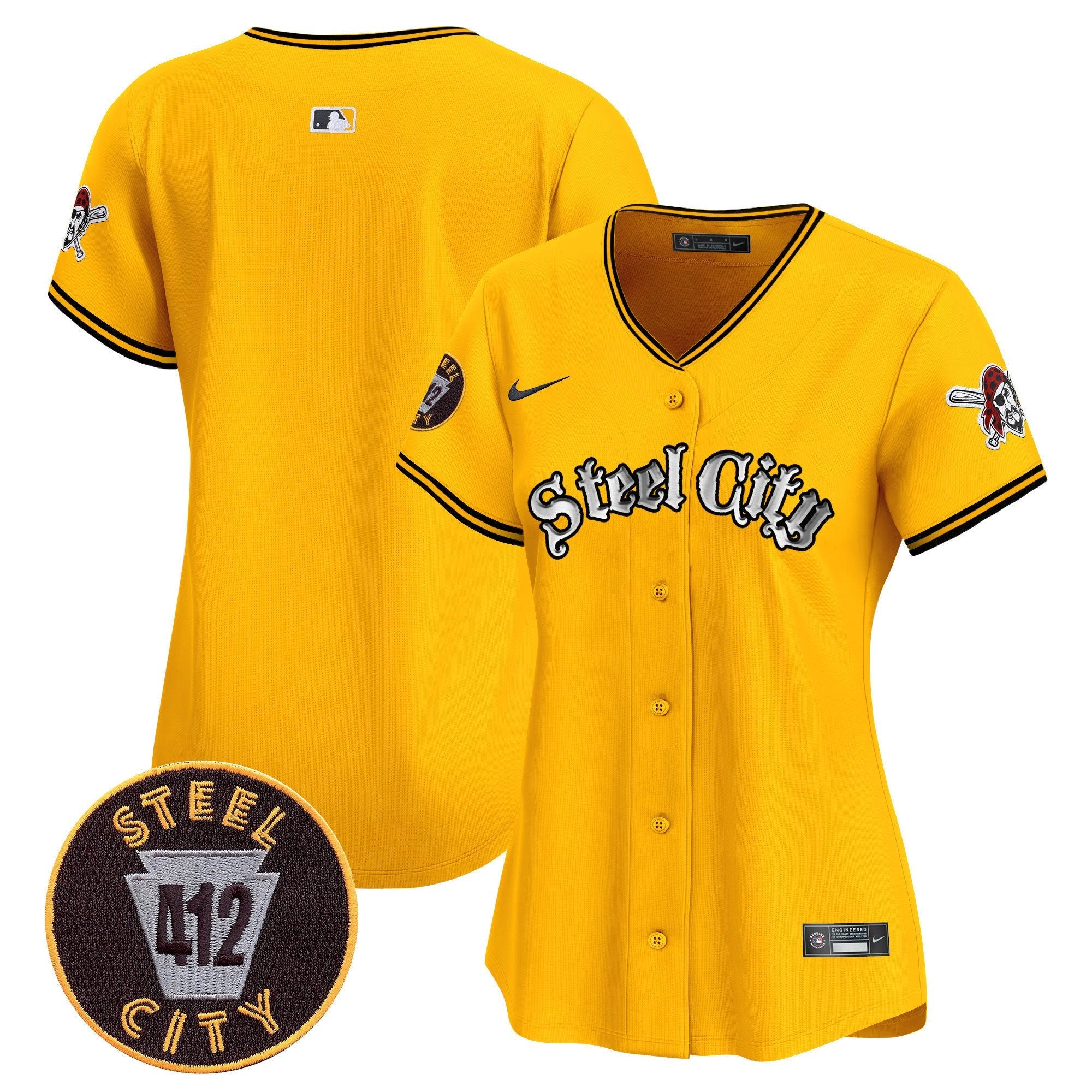 Women’s Pittsburgh 412 Patch Vapor Premier Limited Jersey V2