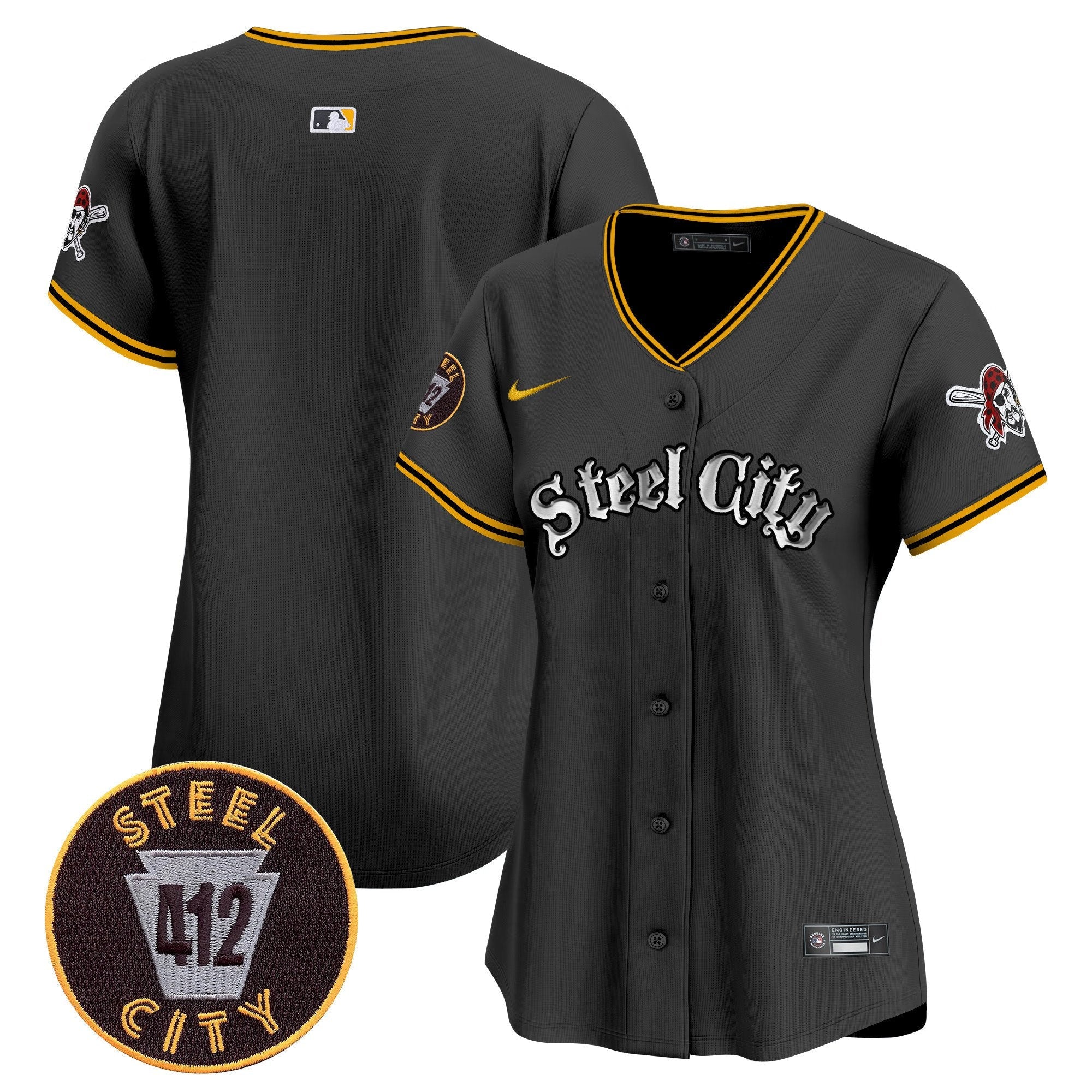 Women’s Pittsburgh 412 Patch Vapor Premier Limited Jersey V2