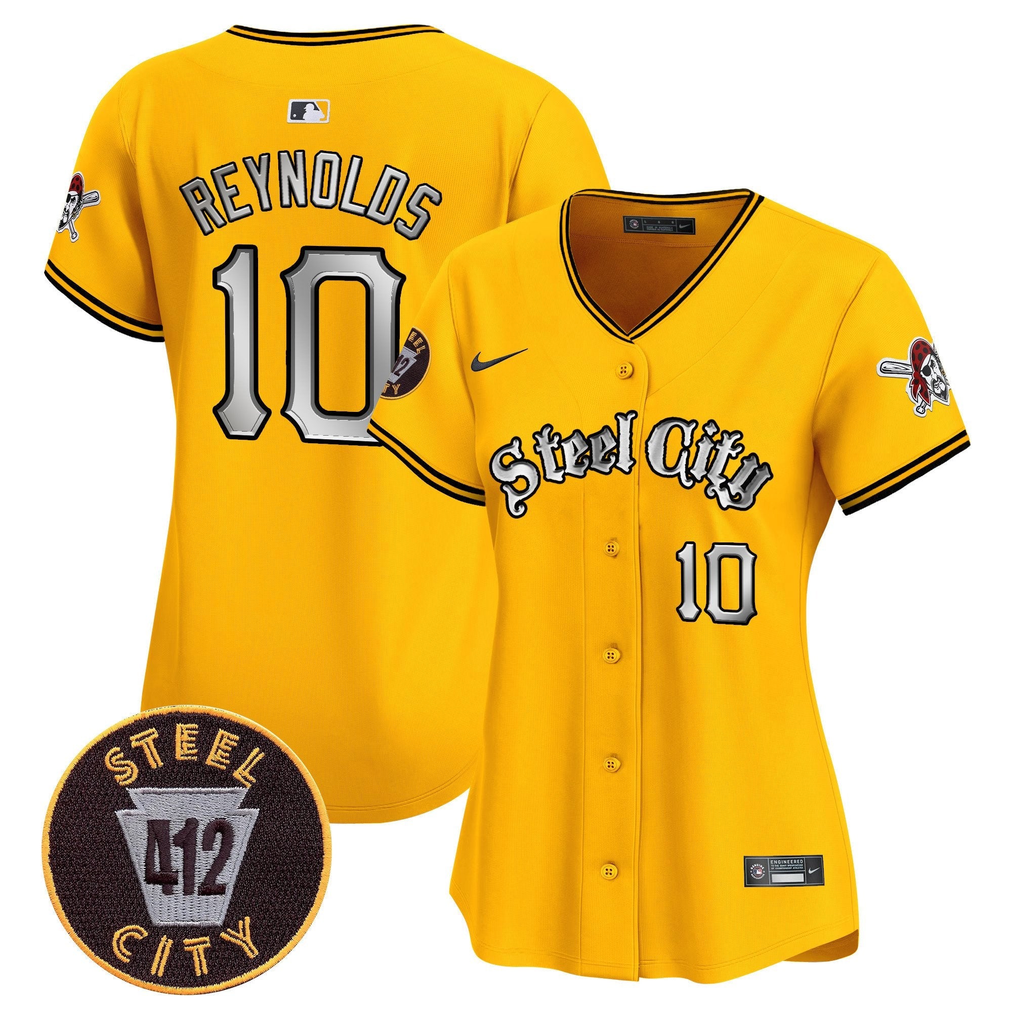 Women’s Pittsburgh 412 Patch Vapor Premier Limited Jersey V2