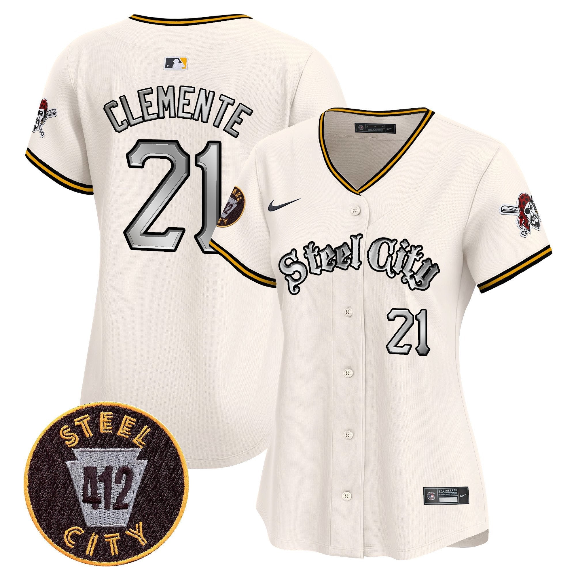 Women’s Pittsburgh 412 Patch Vapor Premier Limited Jersey V2