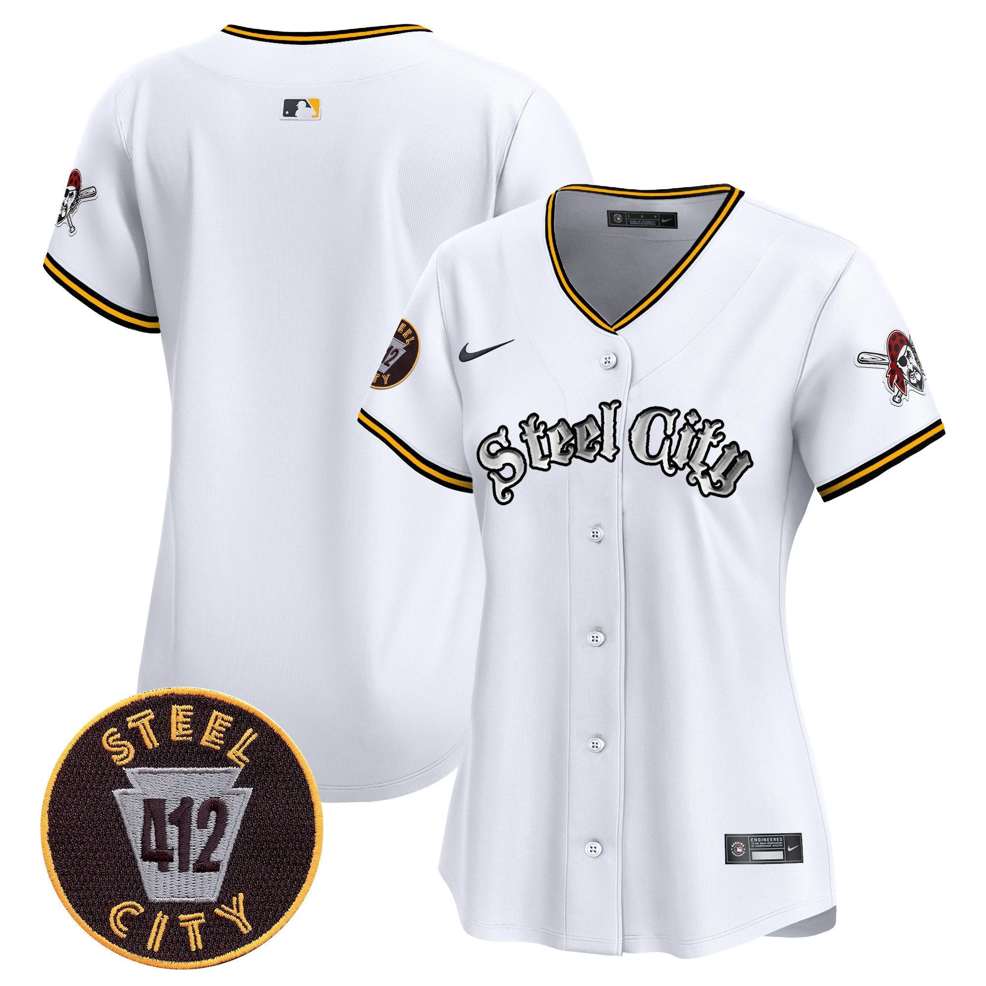 Women’s Pittsburgh 412 Patch Vapor Premier Limited Jersey V2