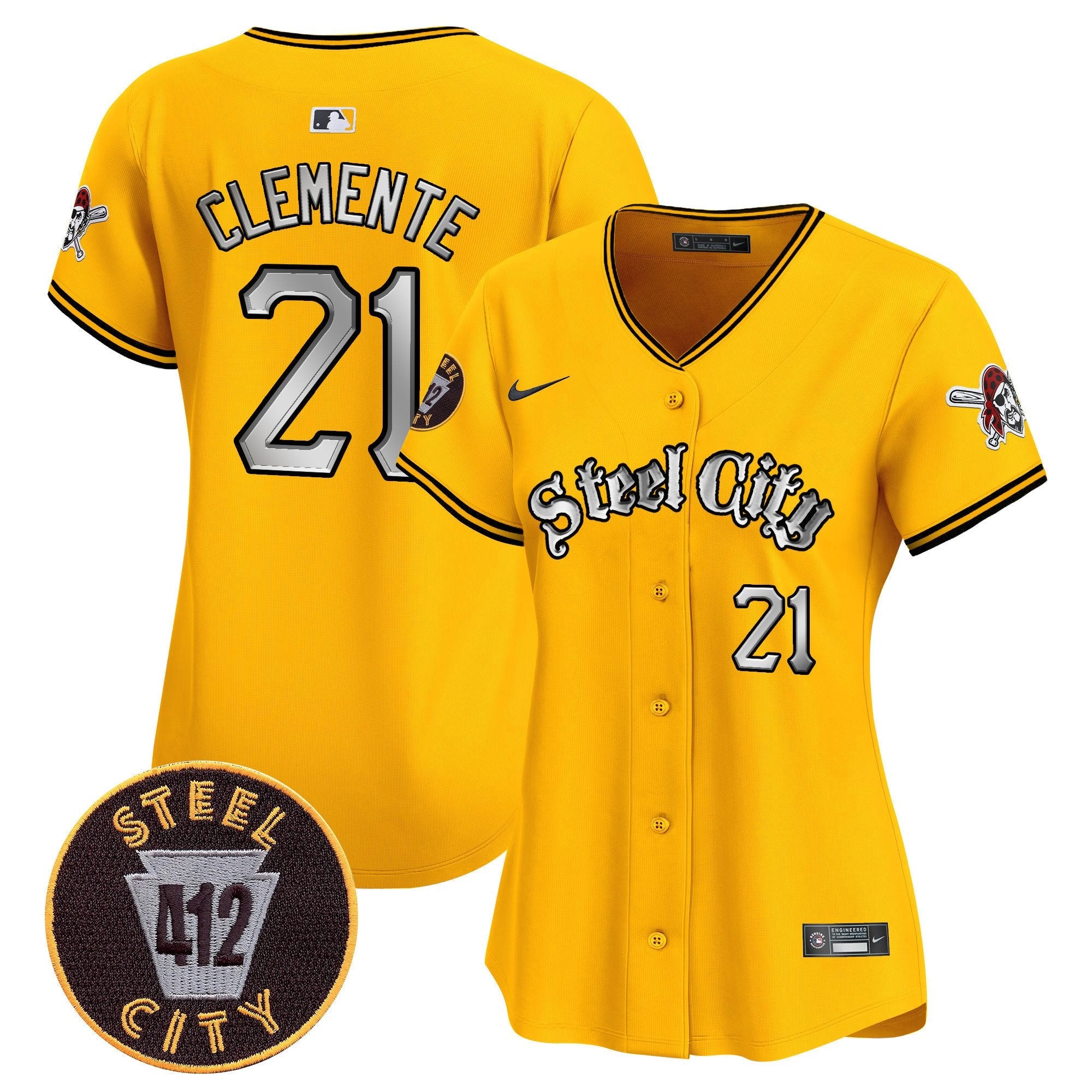 Women’s Pittsburgh 412 Patch Vapor Premier Limited Jersey V2