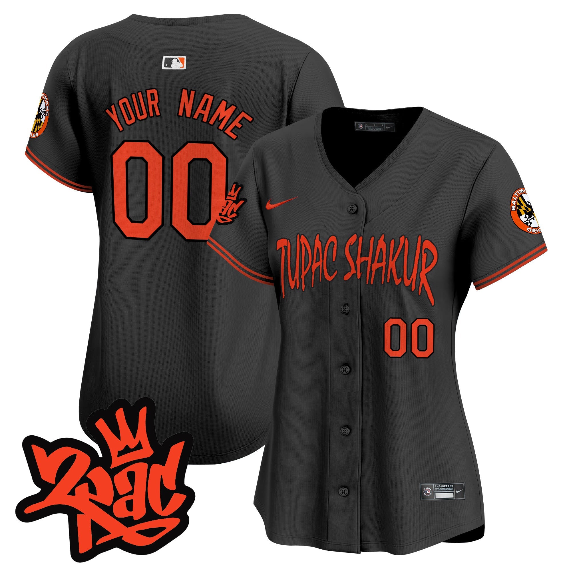 Baltimore Tupac Shakur Vapor Premier Limited Custom Jersey