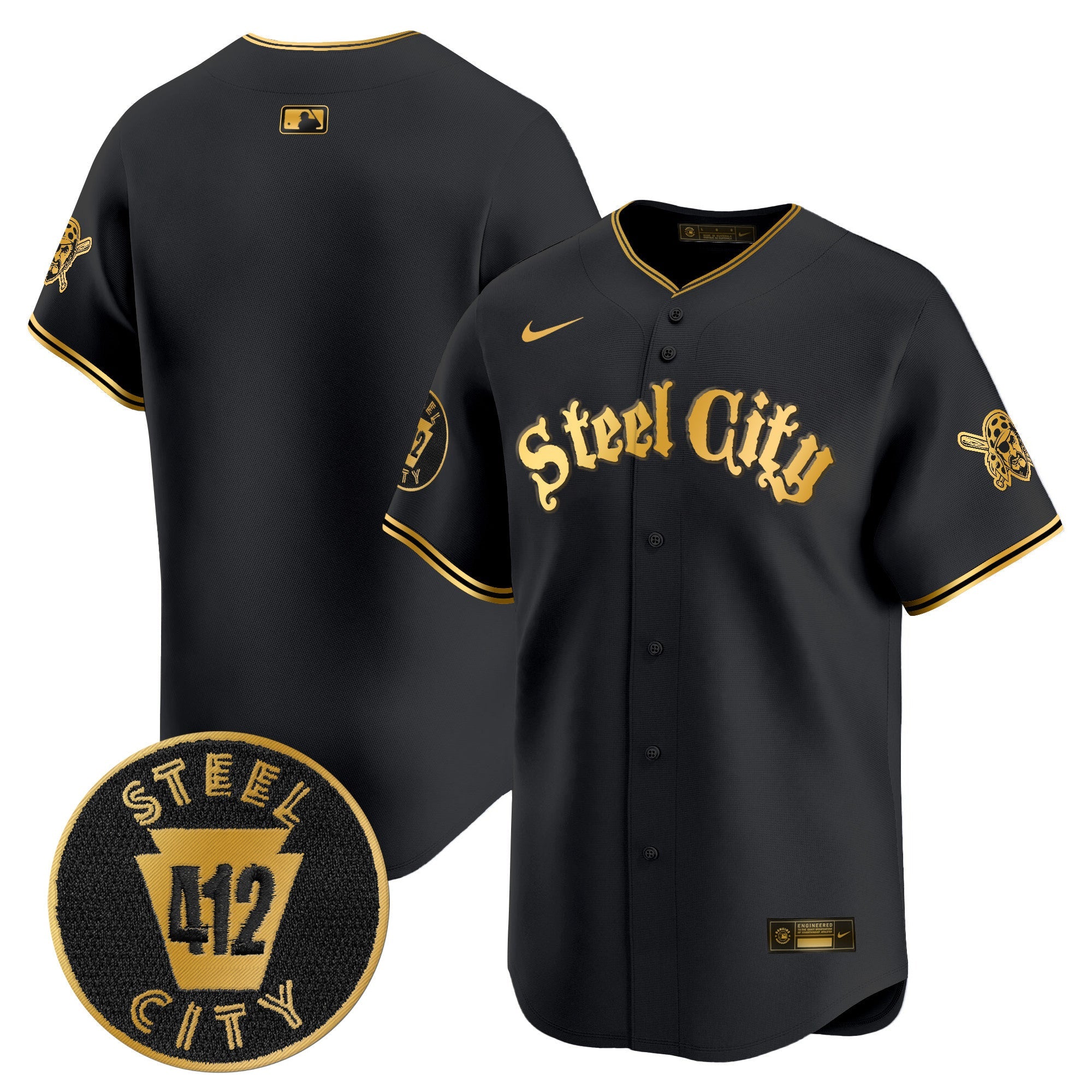 Men’s Pittsburgh 412 Patch Vapor Premier Limited Jersey V5